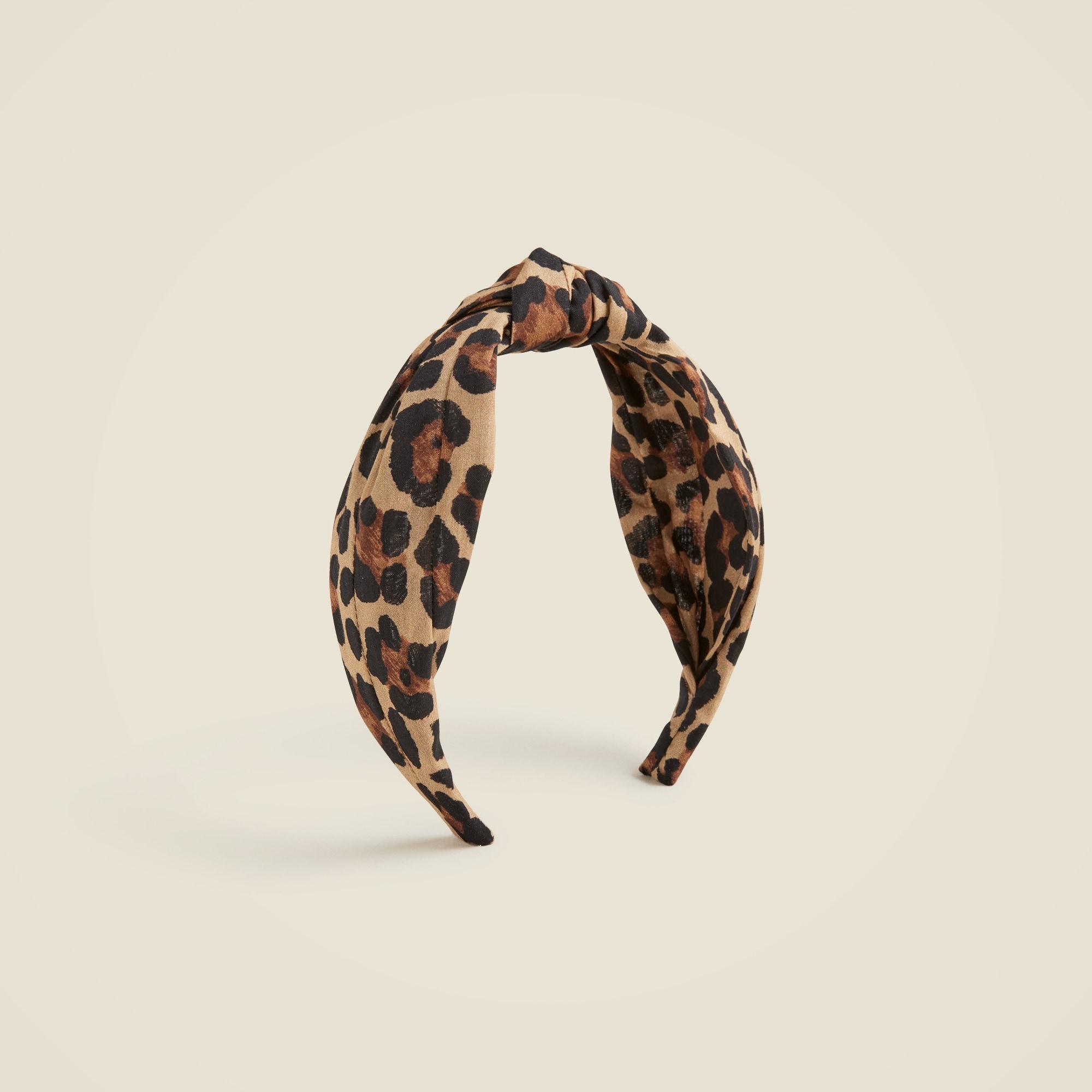 womens Knot headband in leopard