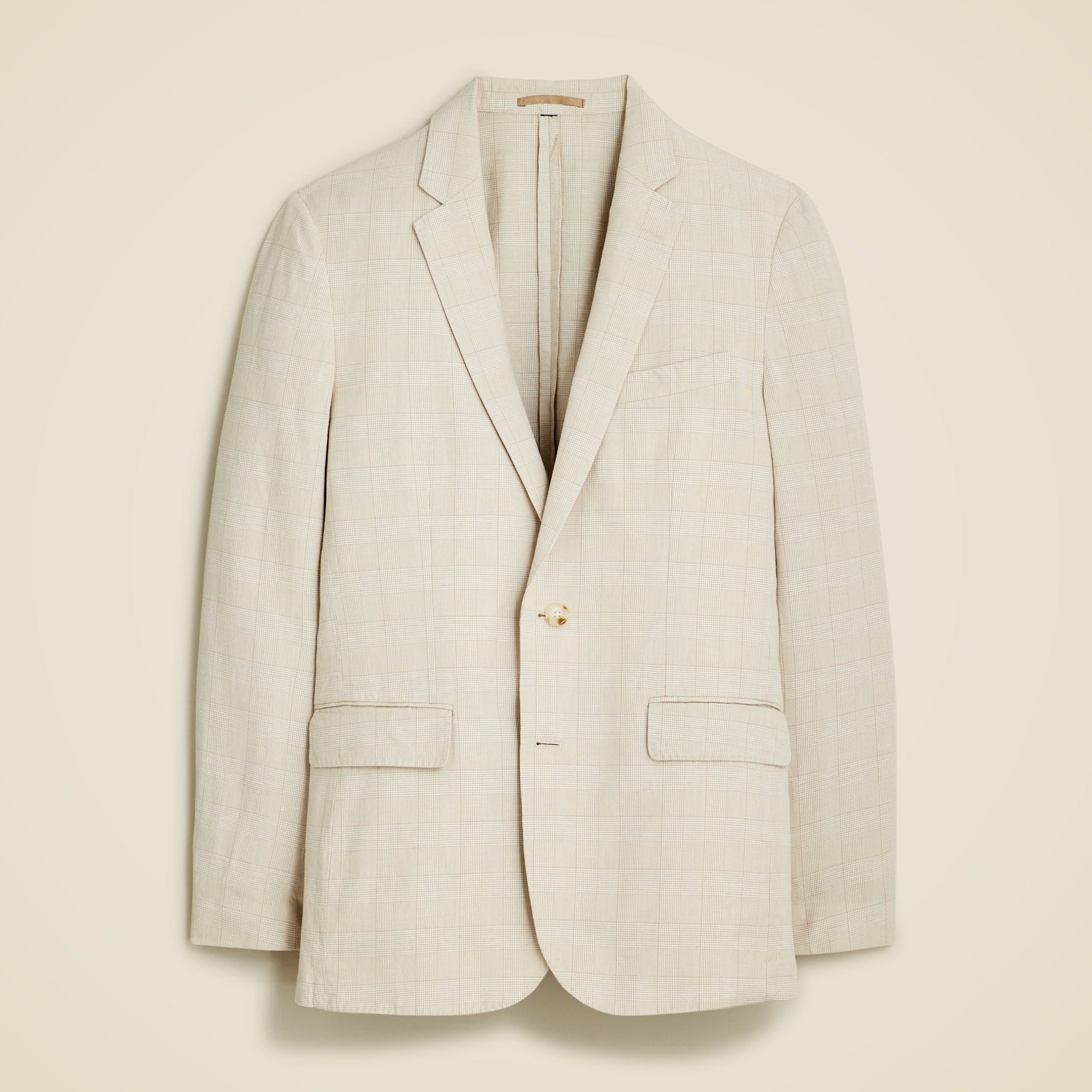  Ludlow Slim-fit unstructured suit jacket in Irish cotton-linen blend