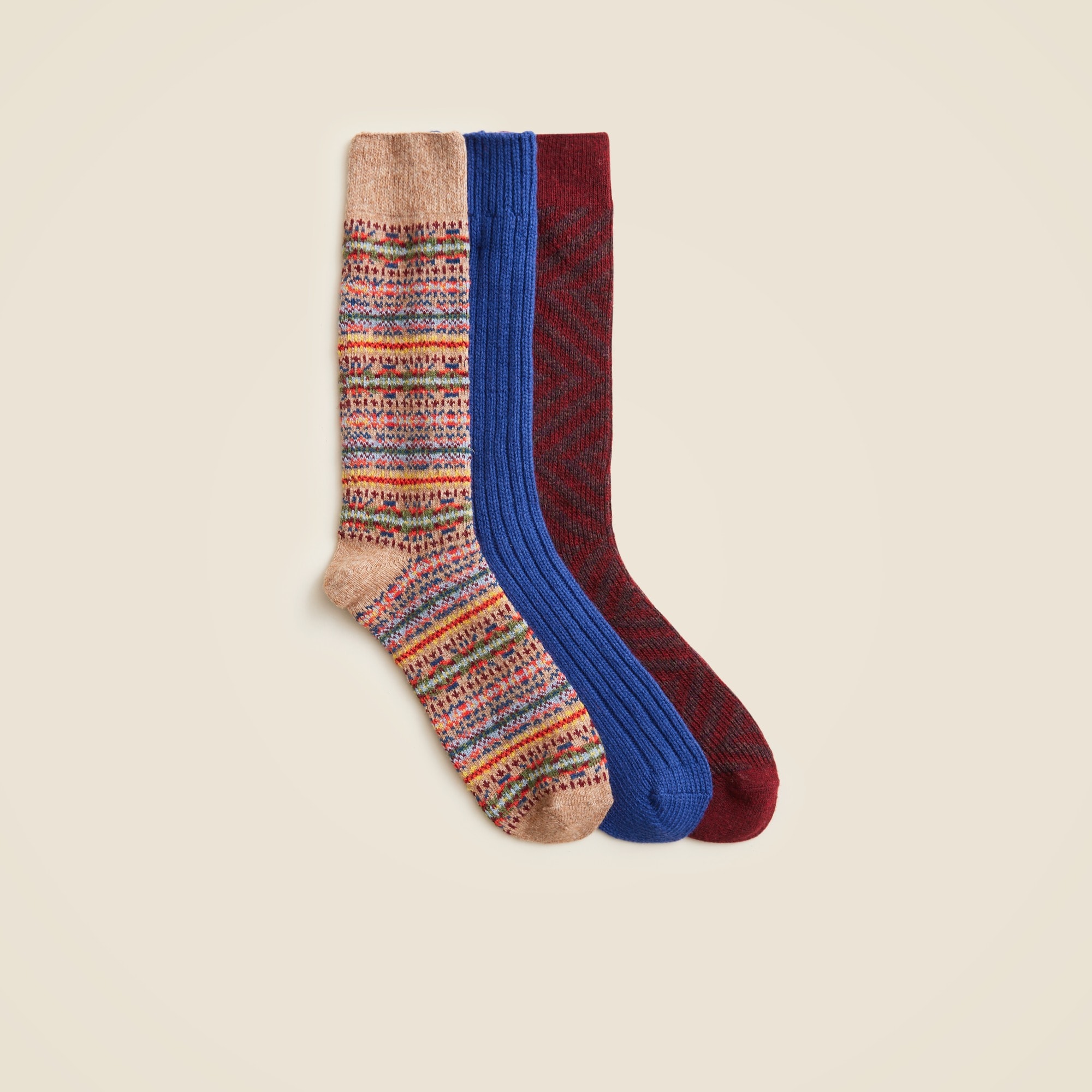 mens Lambswool-blend socks three-pack