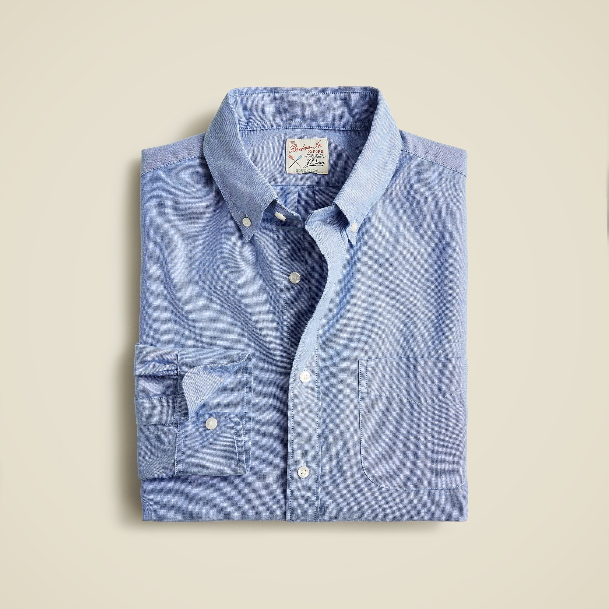  Broken-in organic cotton oxford shirt