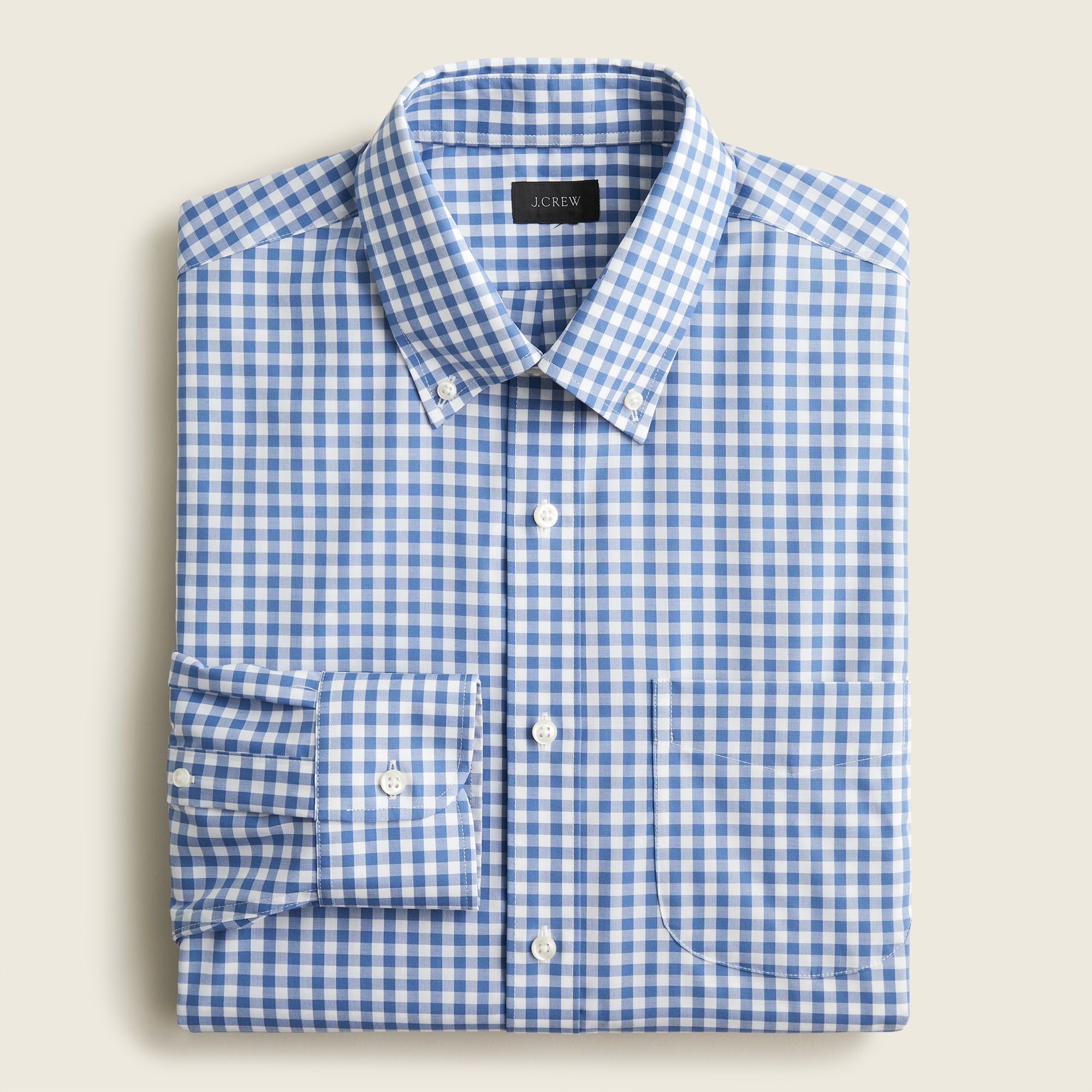 mens Slim Bowery wrinkle-free dress shirt with button-down collar