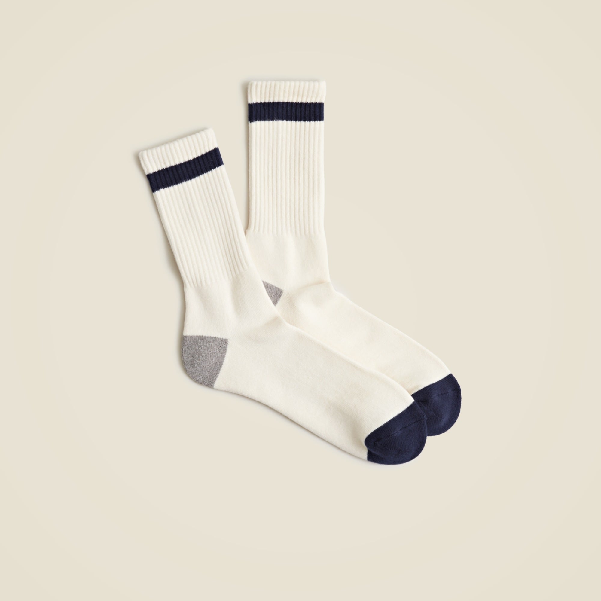 mens Athletic crew socks in gym stripe