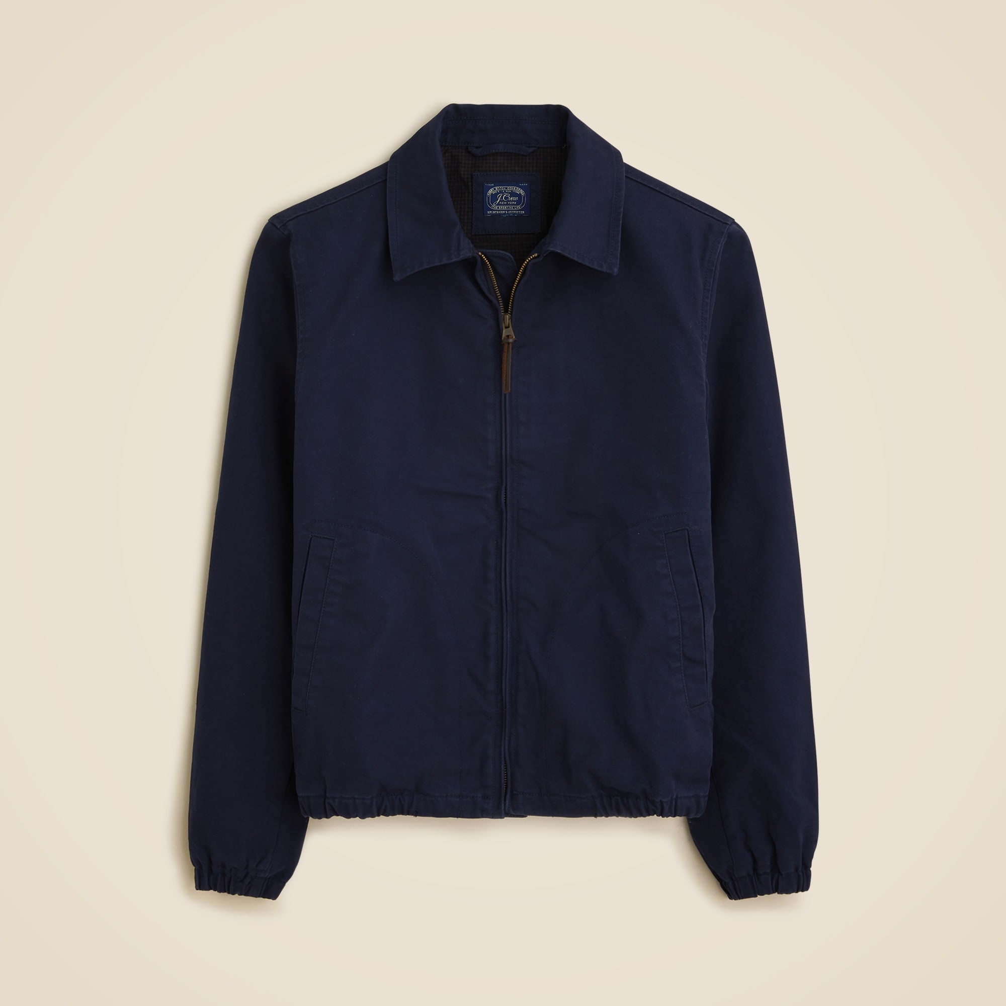 mens Harrington jacket in cotton twill