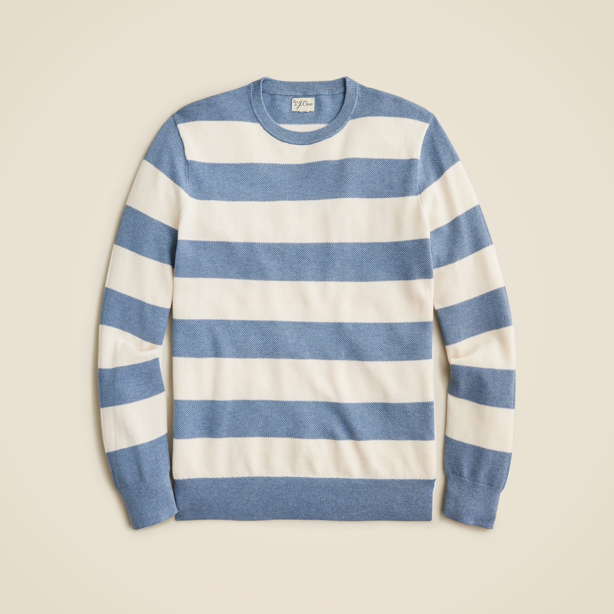 mens Cotton piqu&eacute;-stitch sweater in stripe