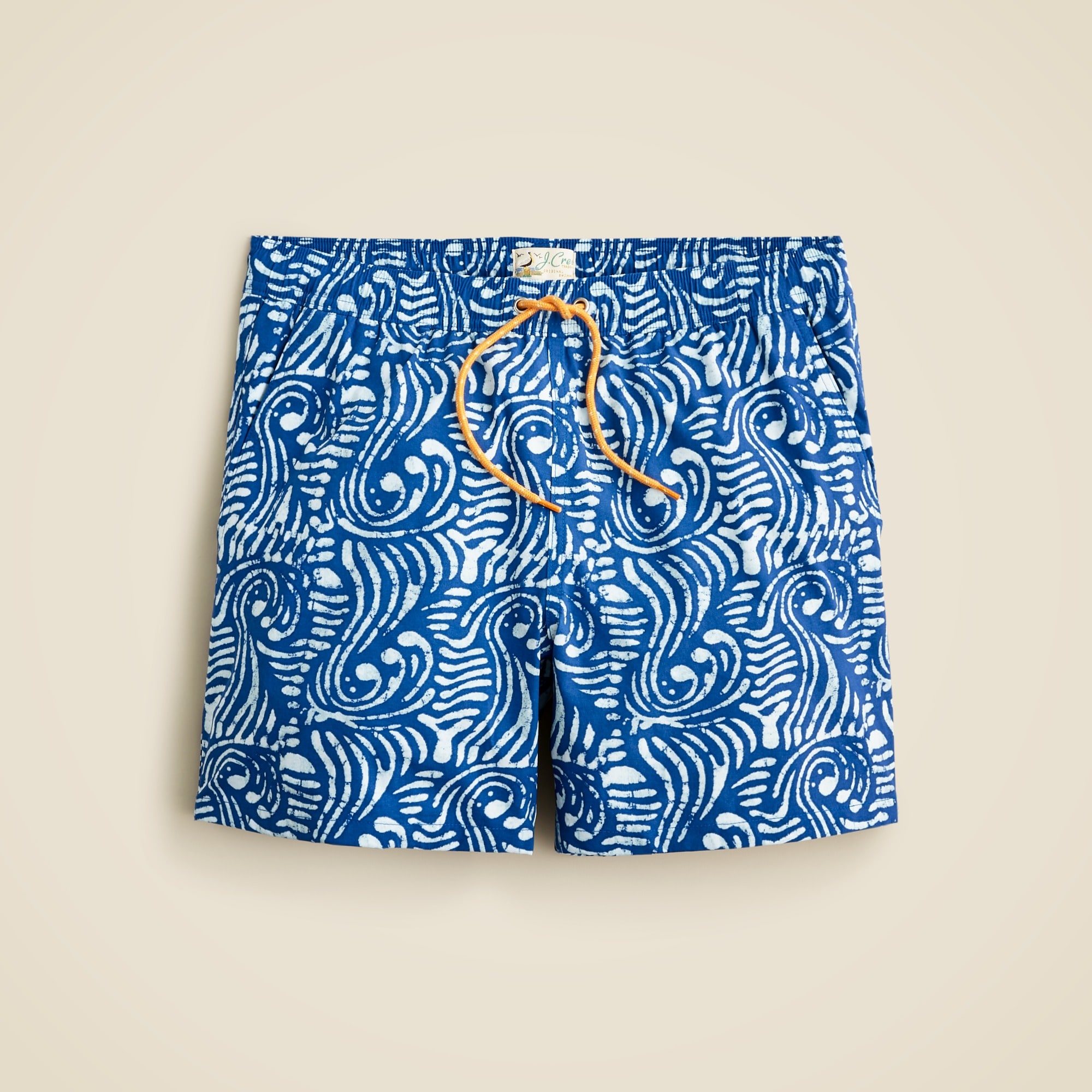 mens 6&apos;&apos; stretch swim trunk in print with ECONYL&reg; nylon