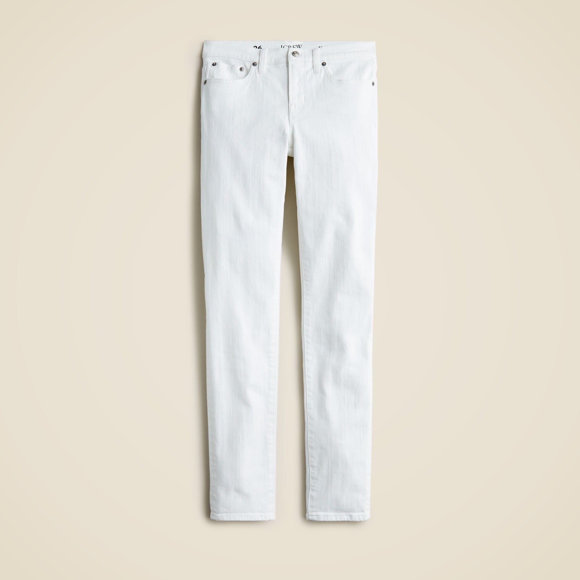  8&quot; toothpick jean in white wash