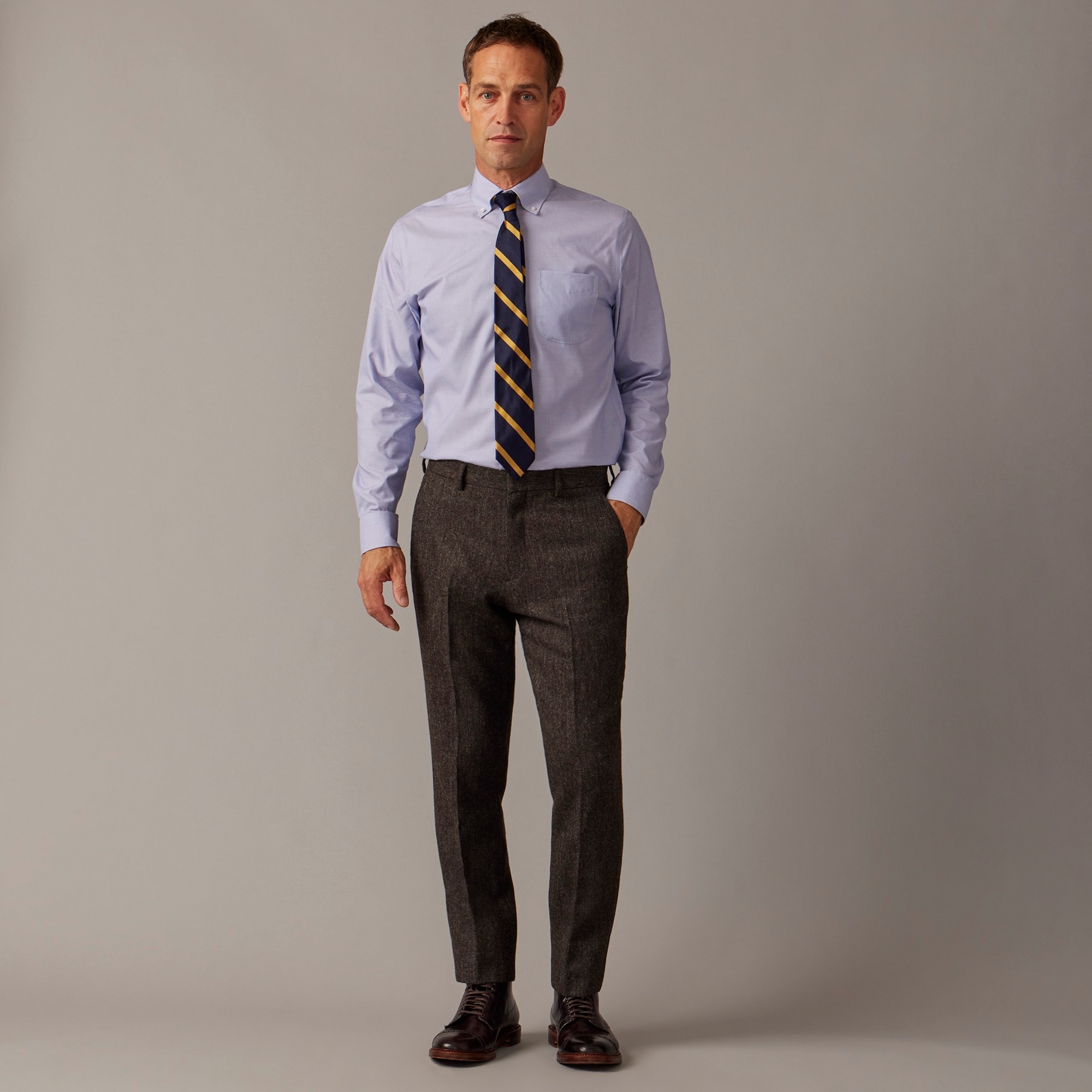  Ludlow Slim-fit suit pant in English wool tweed