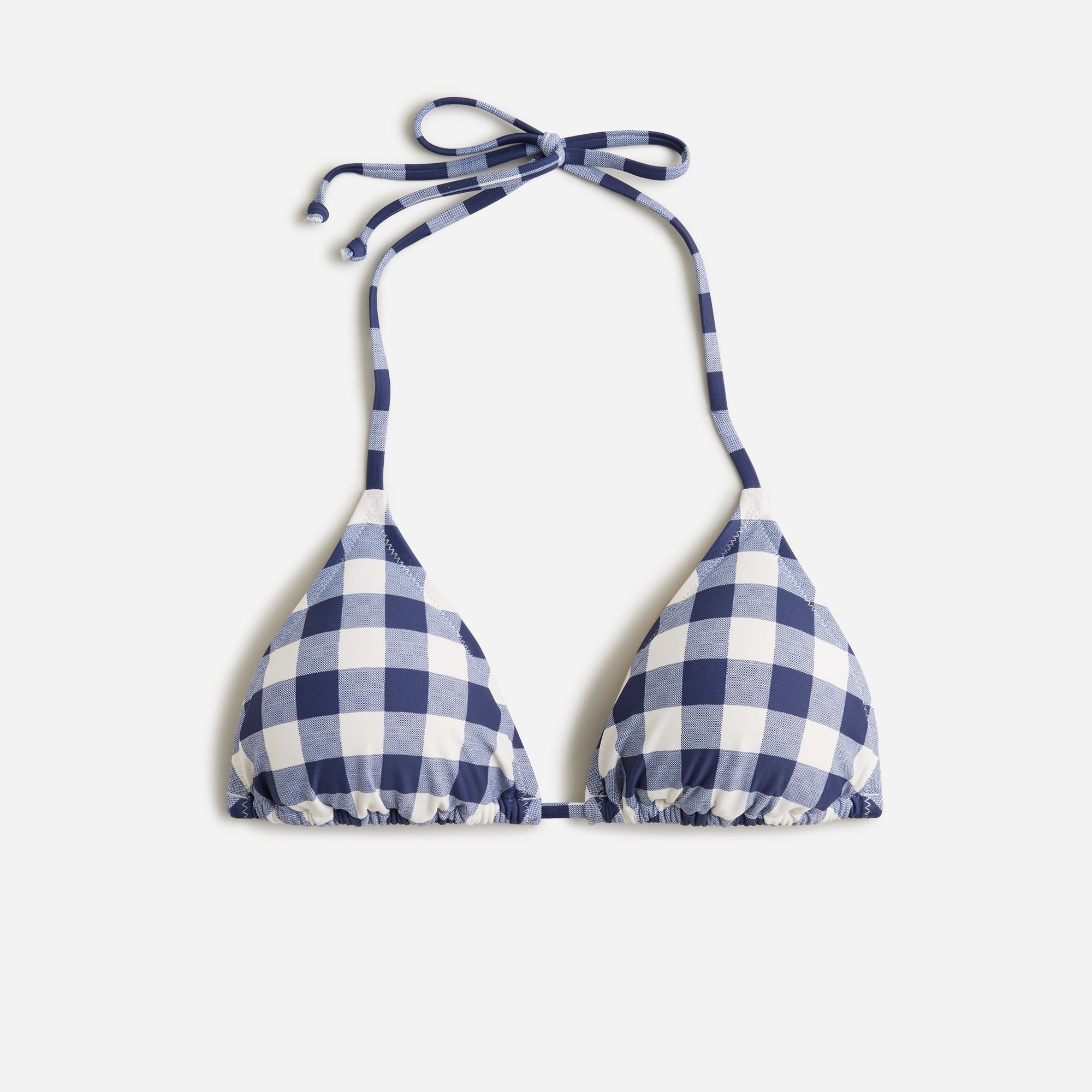  String bikini top in gingham