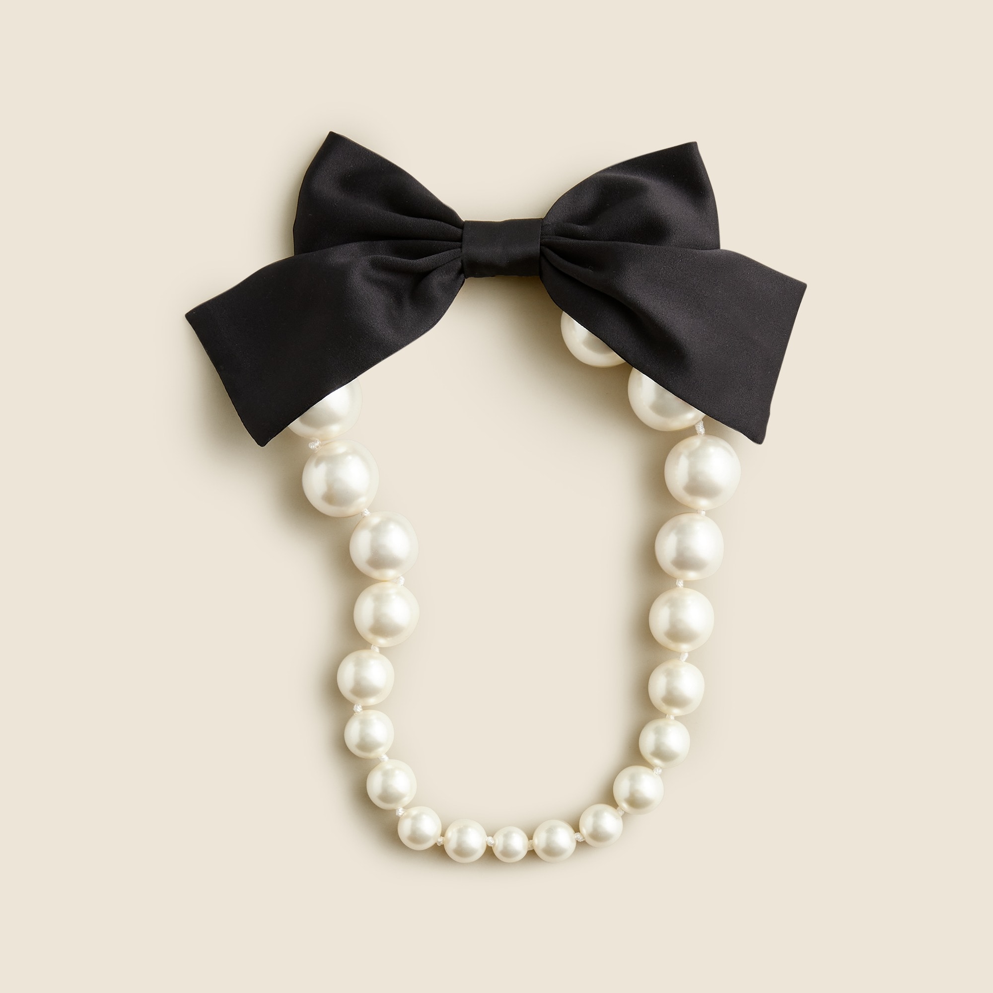 womens Pearl bow necklace