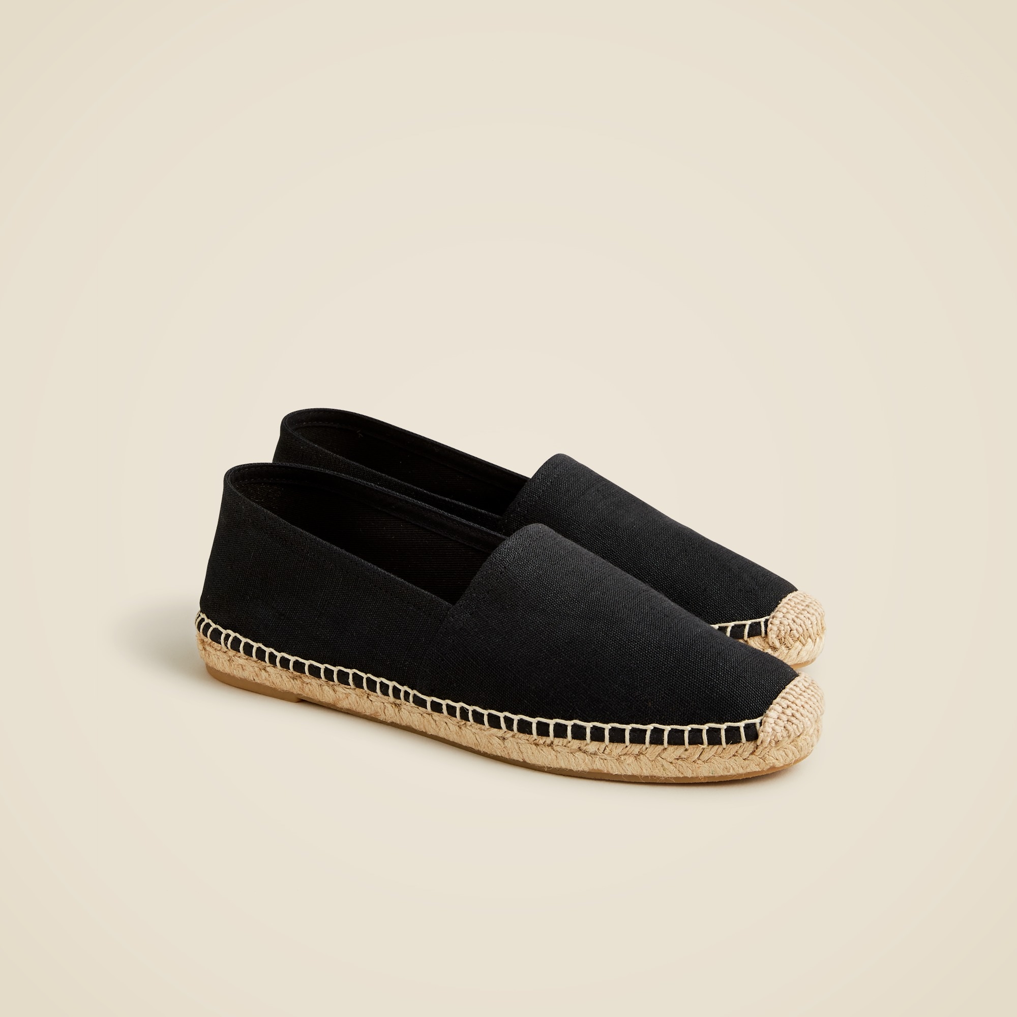  Made-in-Spain espadrille flats in linen