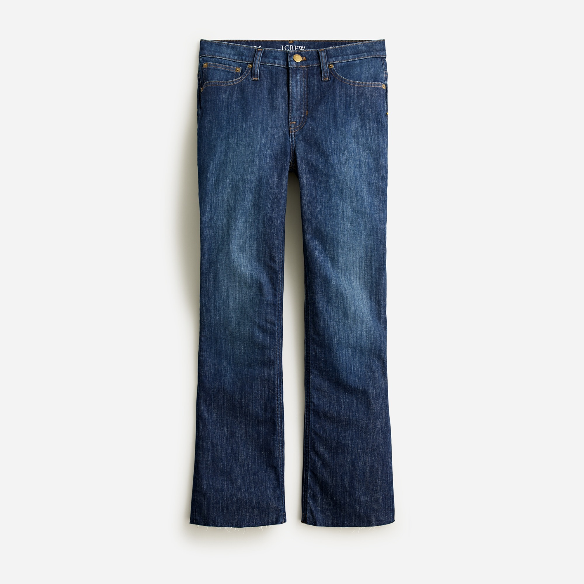  9&quot; demi-boot crop jean in Dark Worn wash