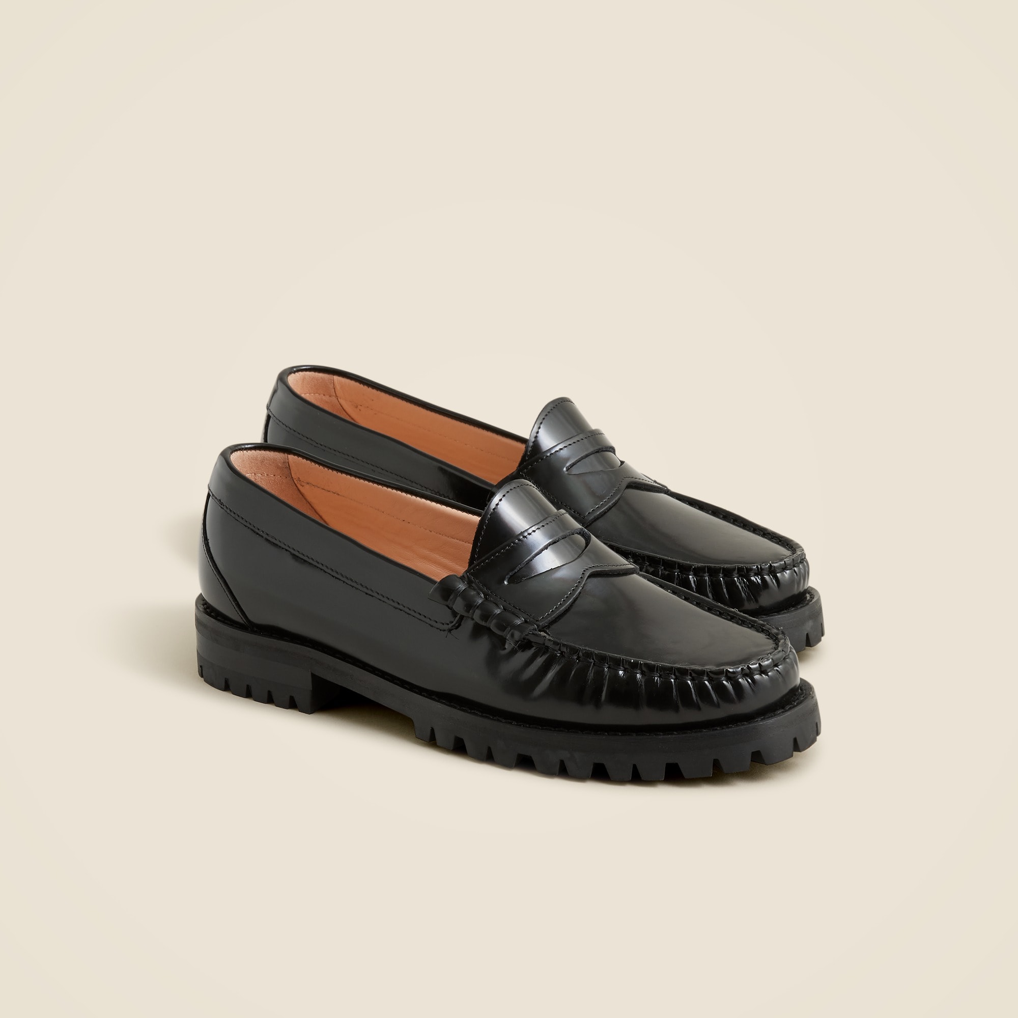  Winona lug-sole penny loafers in spazzolato leather