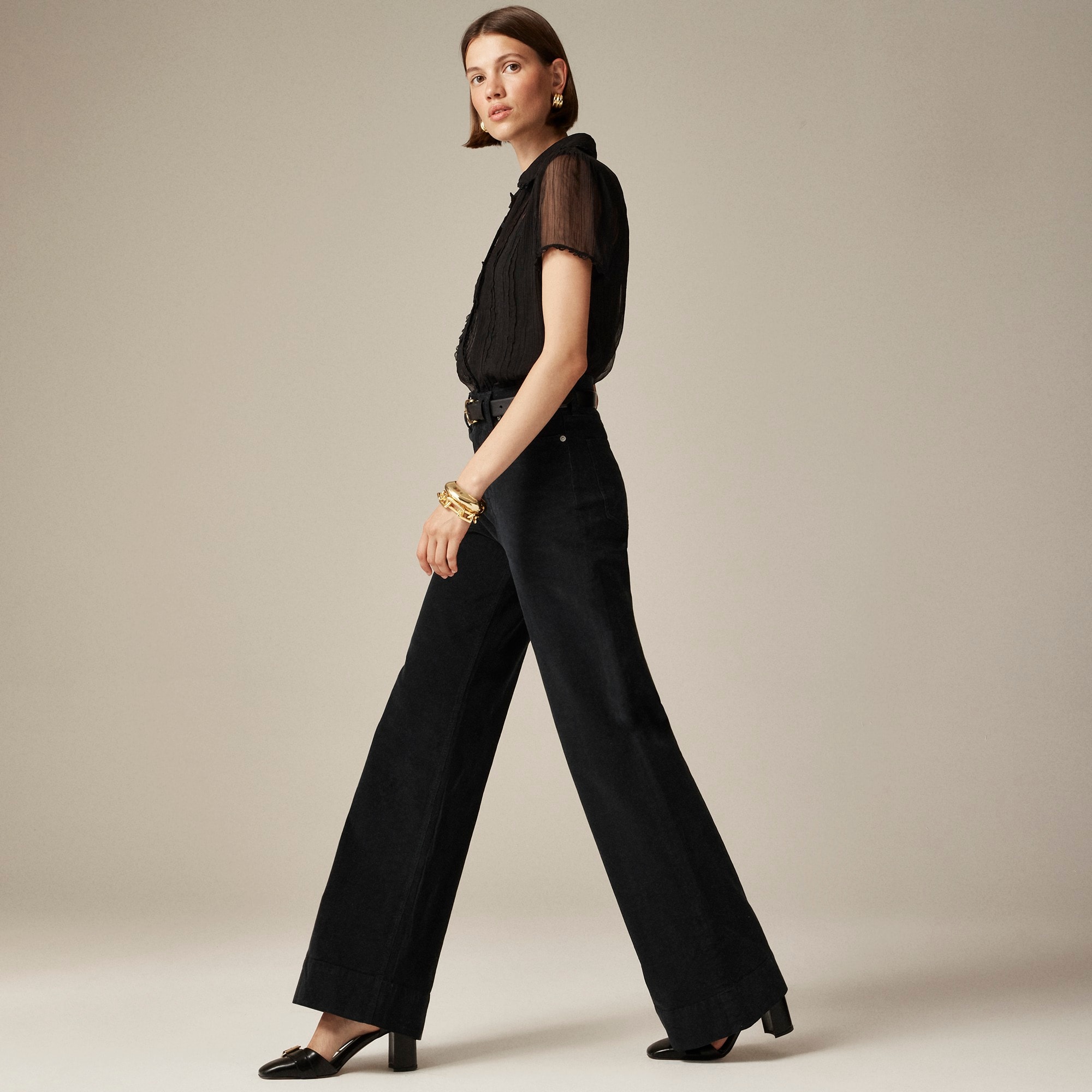  Wide-leg corduroy trouser