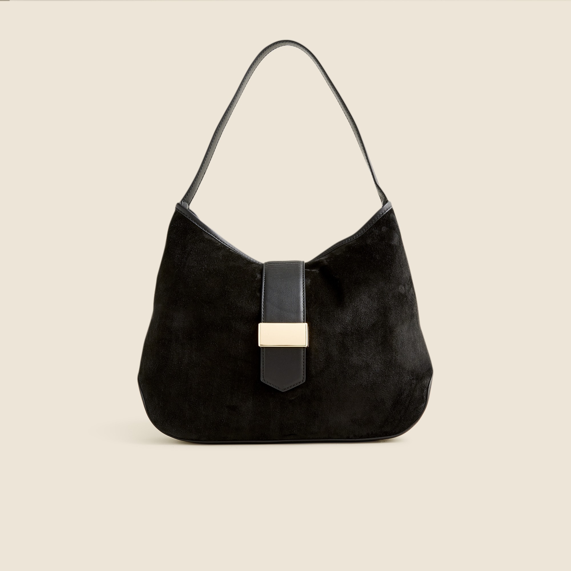 womens Berkeley suede and leather shoulder bag