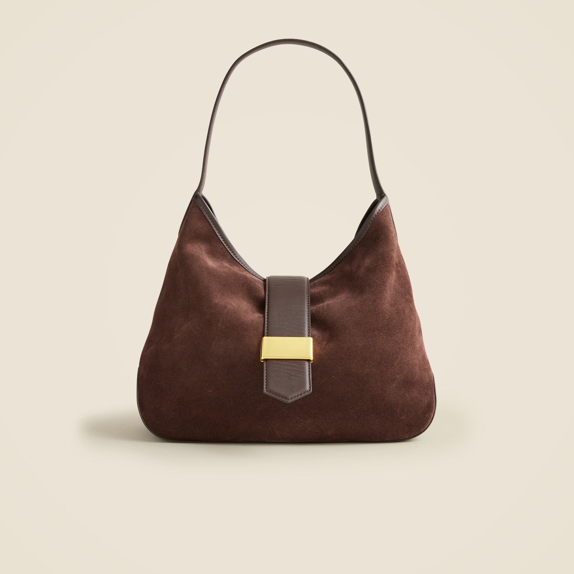 womens Berkeley suede and leather shoulder bag