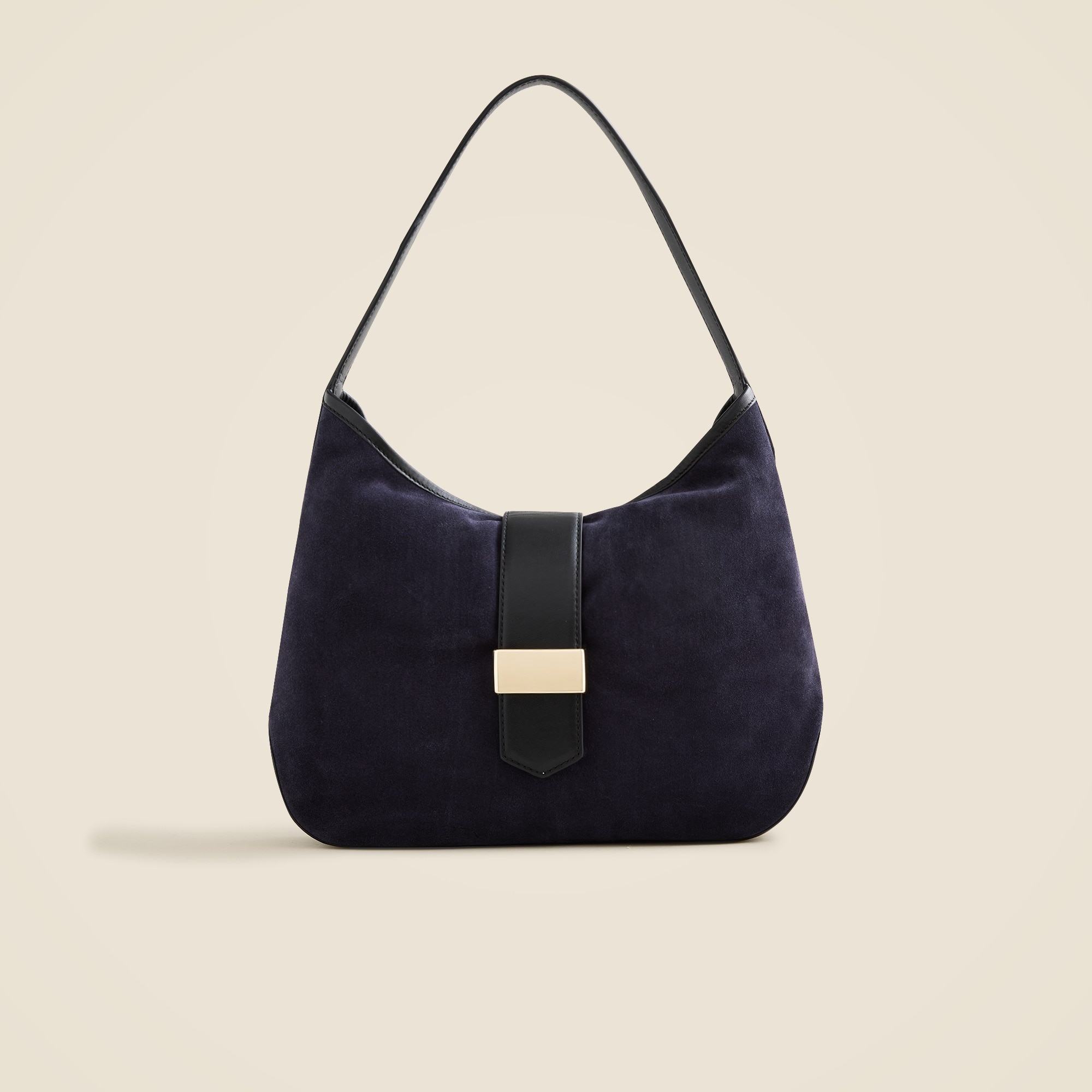 womens Berkeley suede and leather shoulder bag