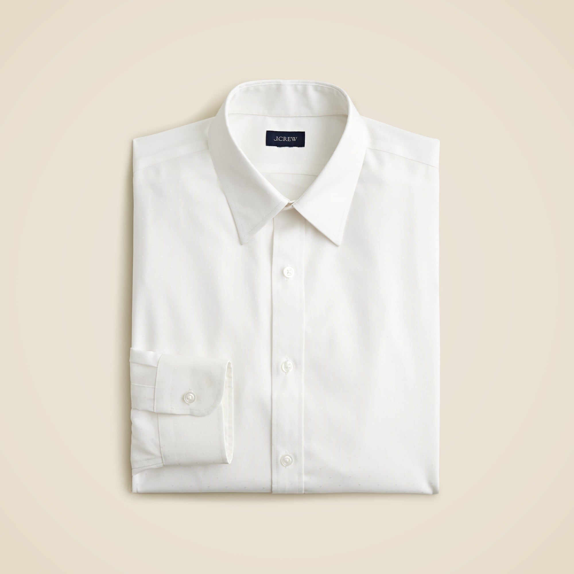  Bowery wrinkle-free dobby dress shirt with point collar