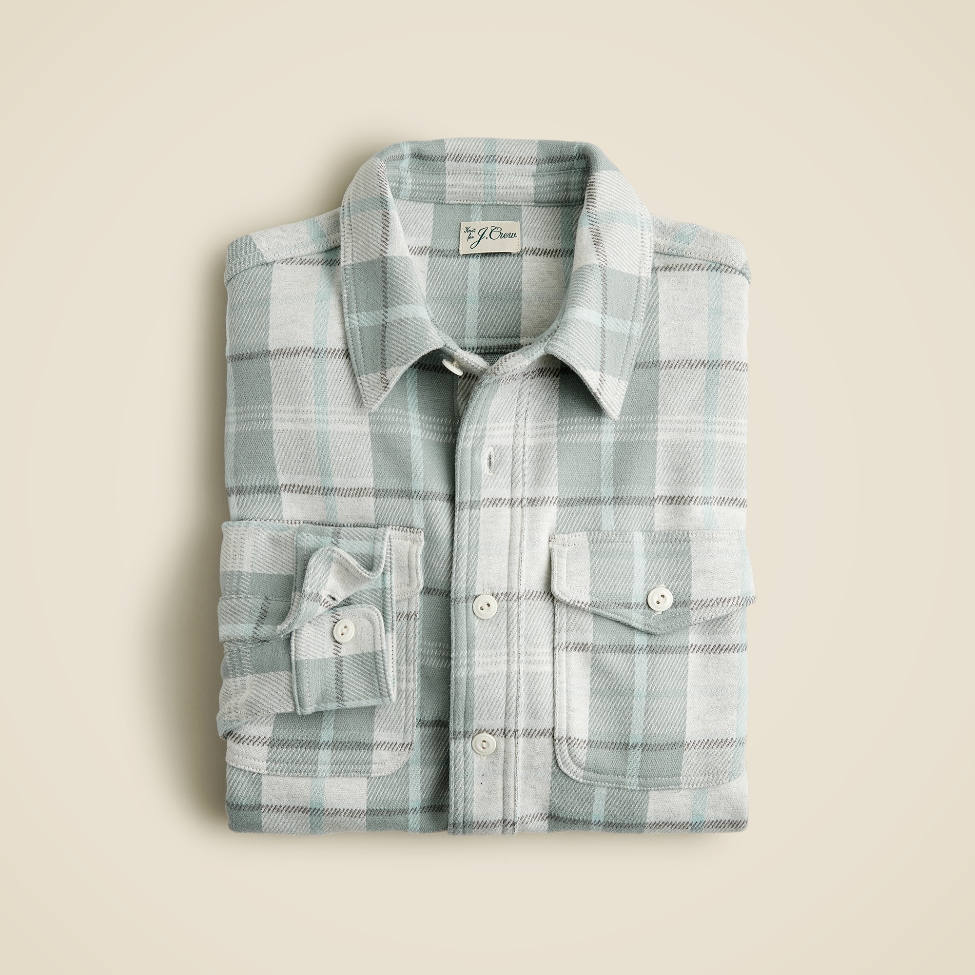 mens Seaboard soft-knit shirt in plaid