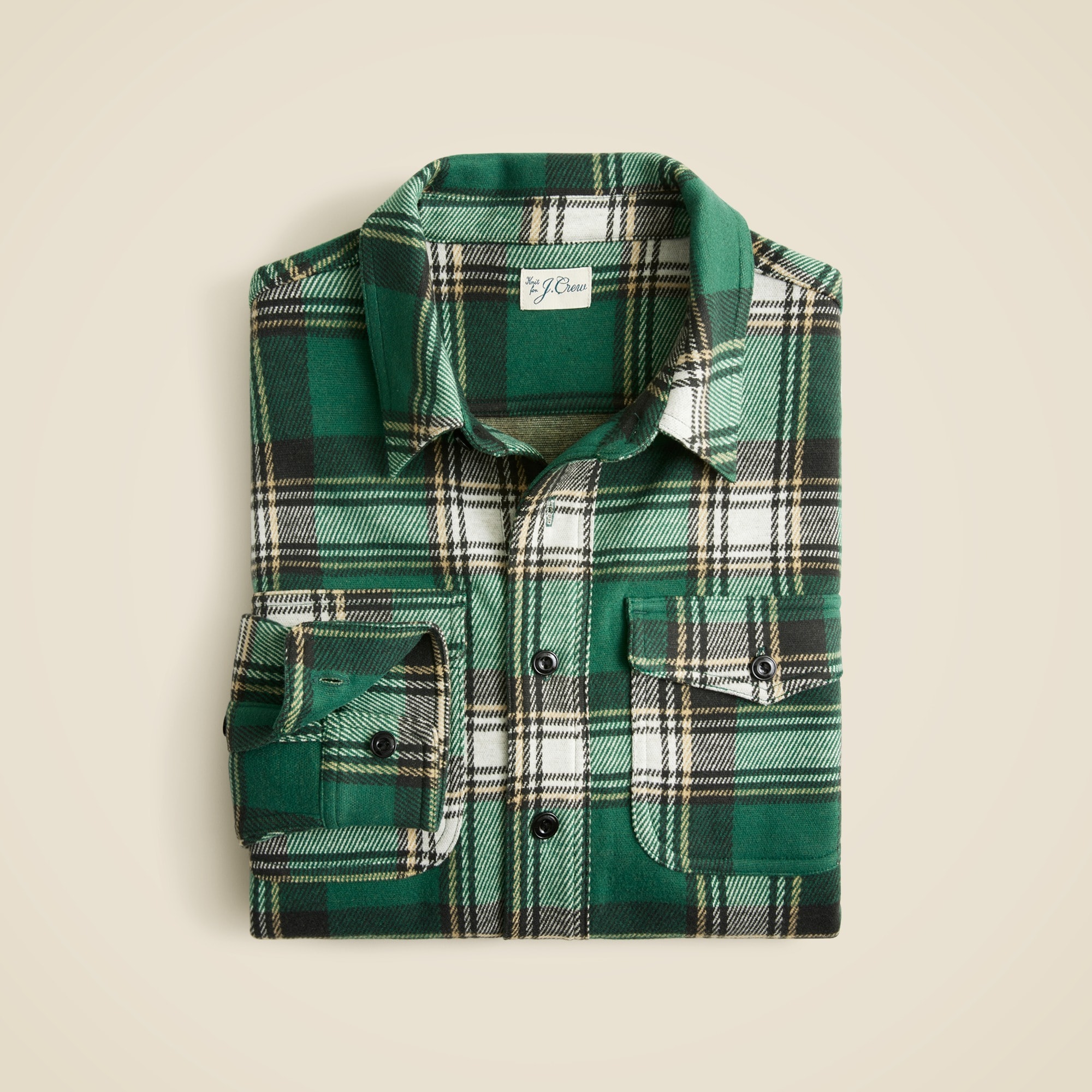 mens Seaboard soft-knit shirt in plaid