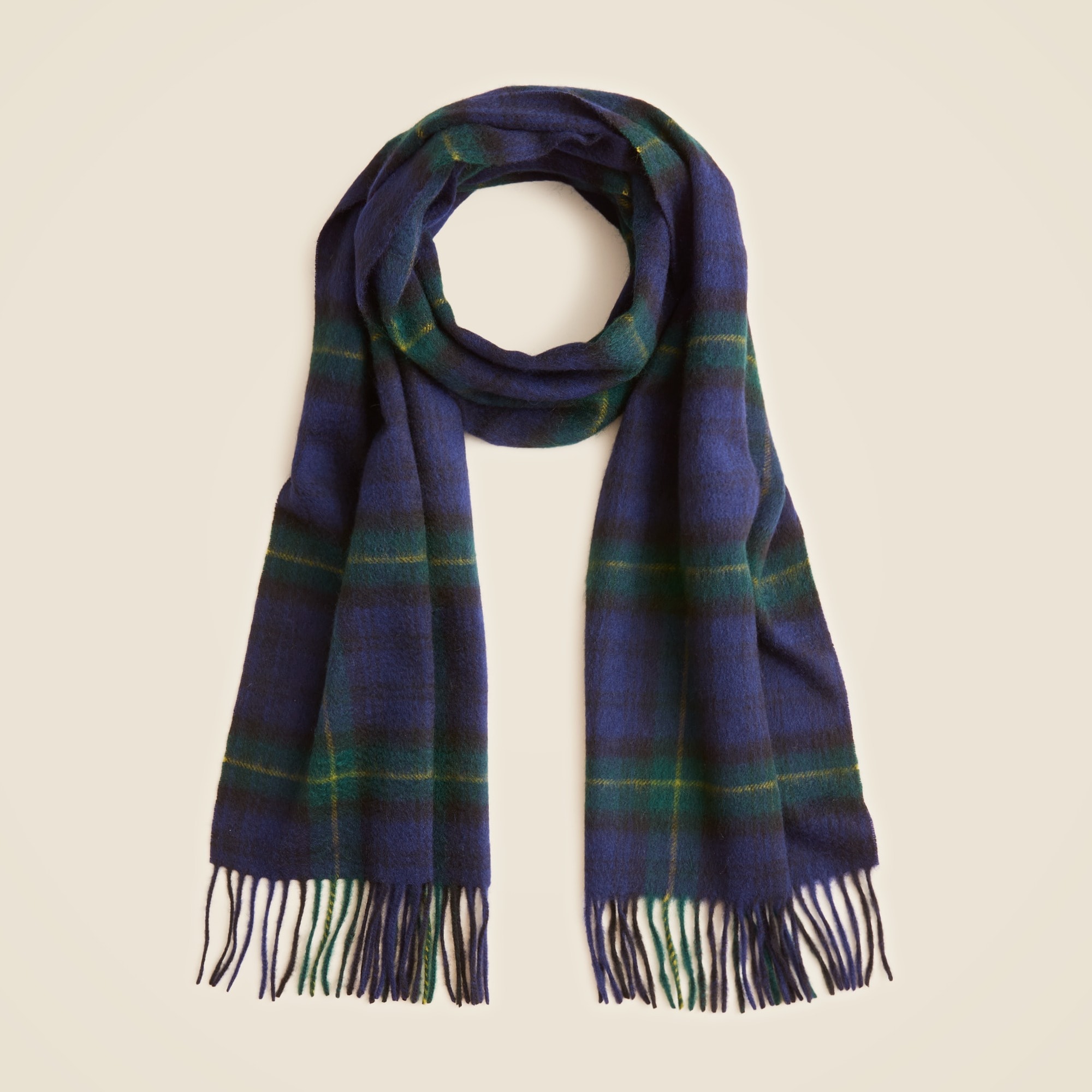 mens Cashmere scarf in plaid