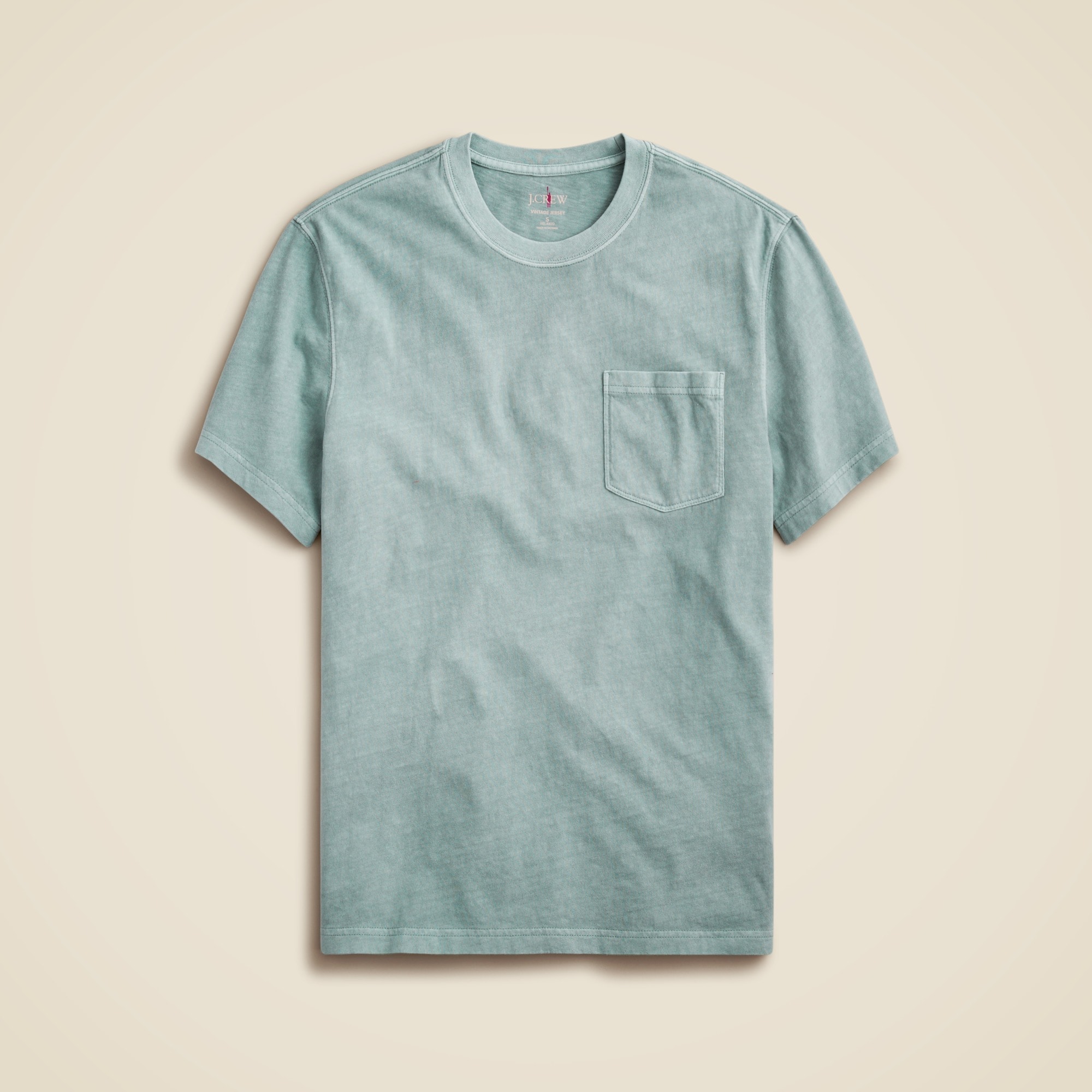  Tall vintage-wash cotton pocket T-shirt