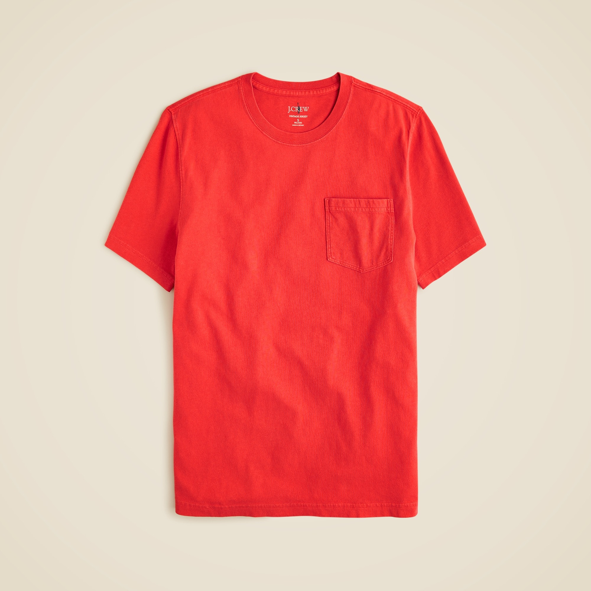 mens Vintage-wash cotton pocket T-shirt