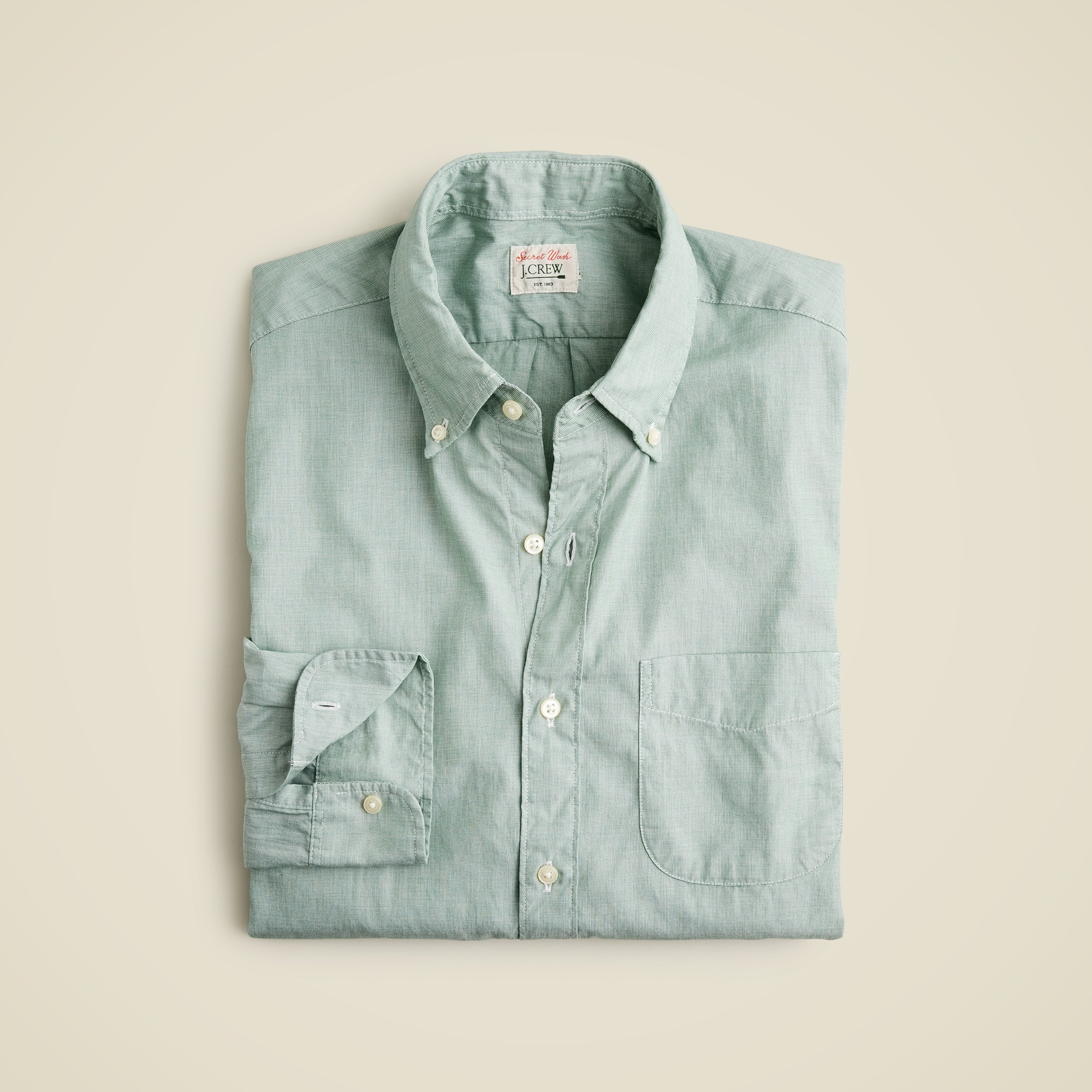 mens Secret Wash cotton poplin shirt