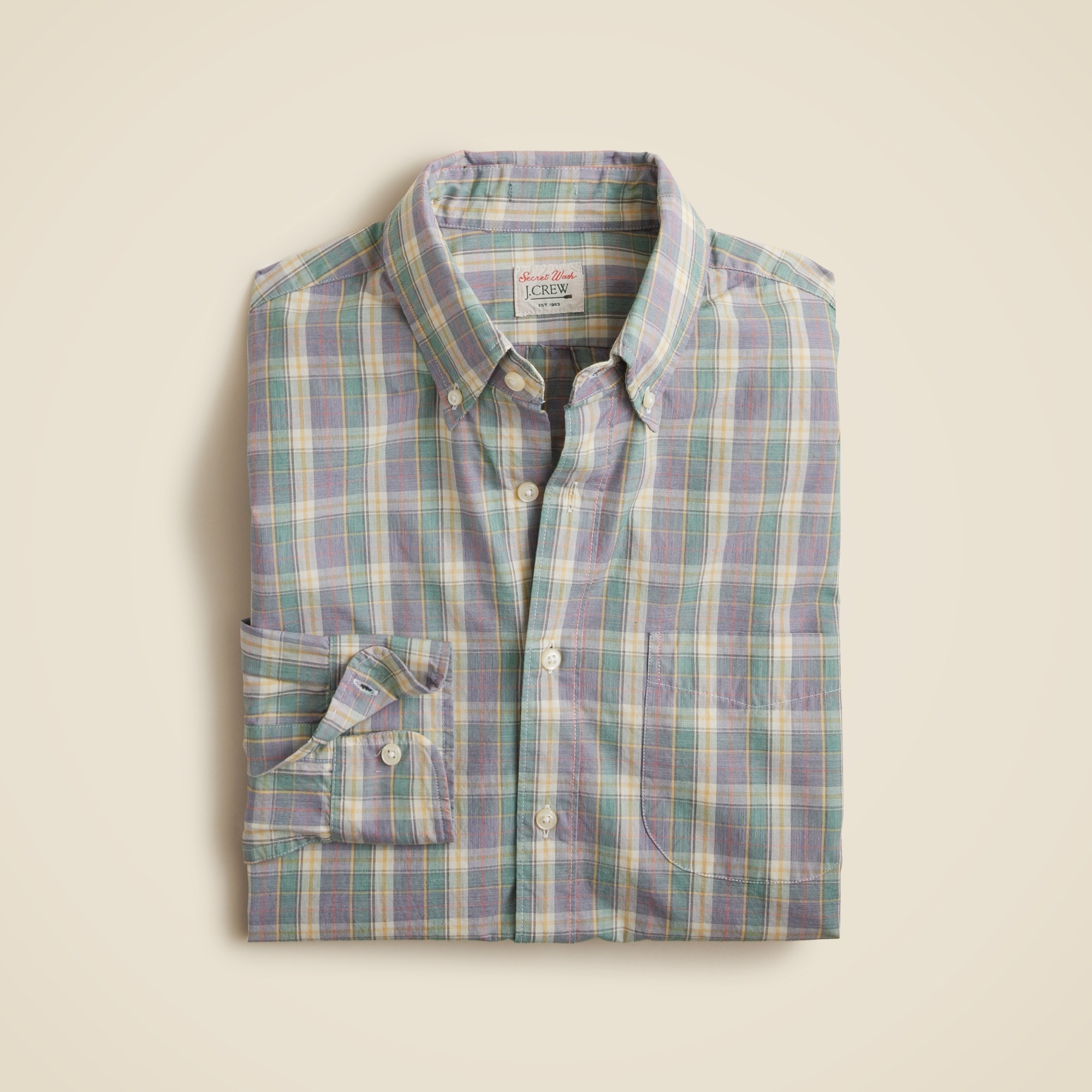 mens Secret Wash cotton poplin shirt