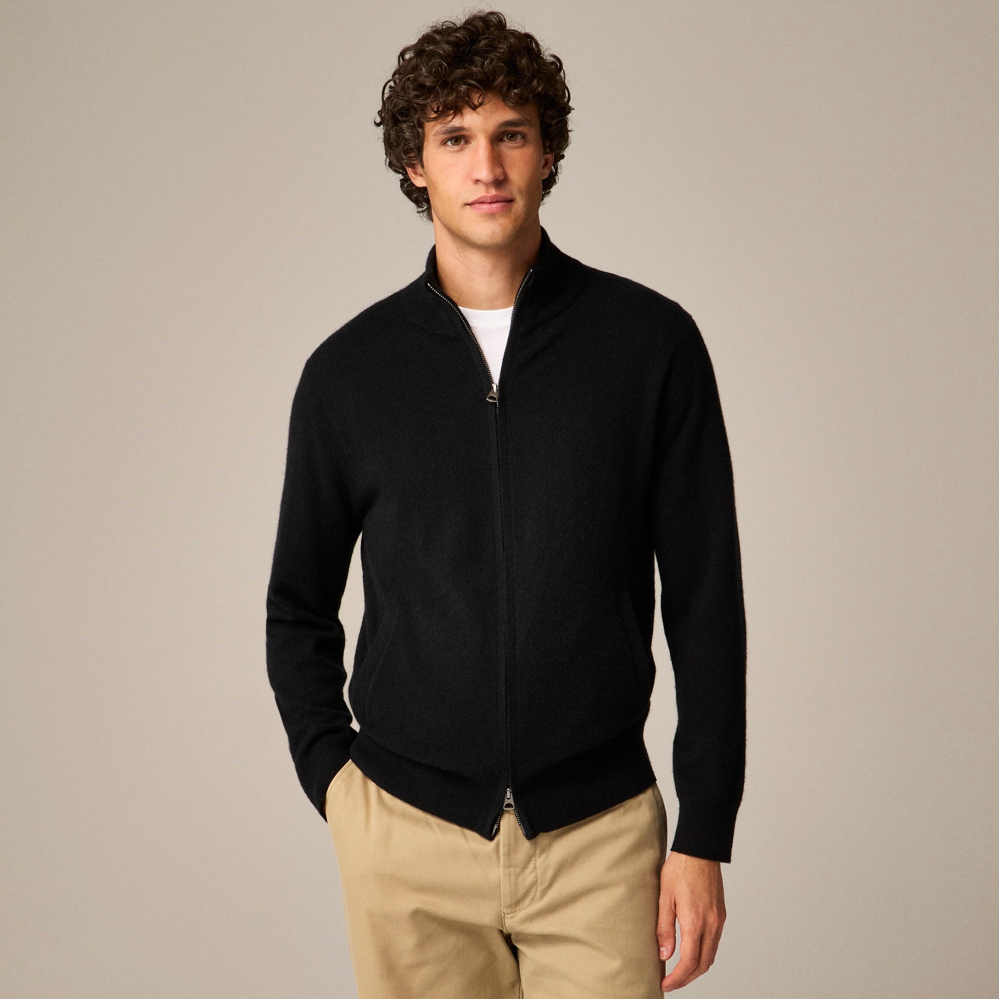 mens Cashmere full-zip sweater