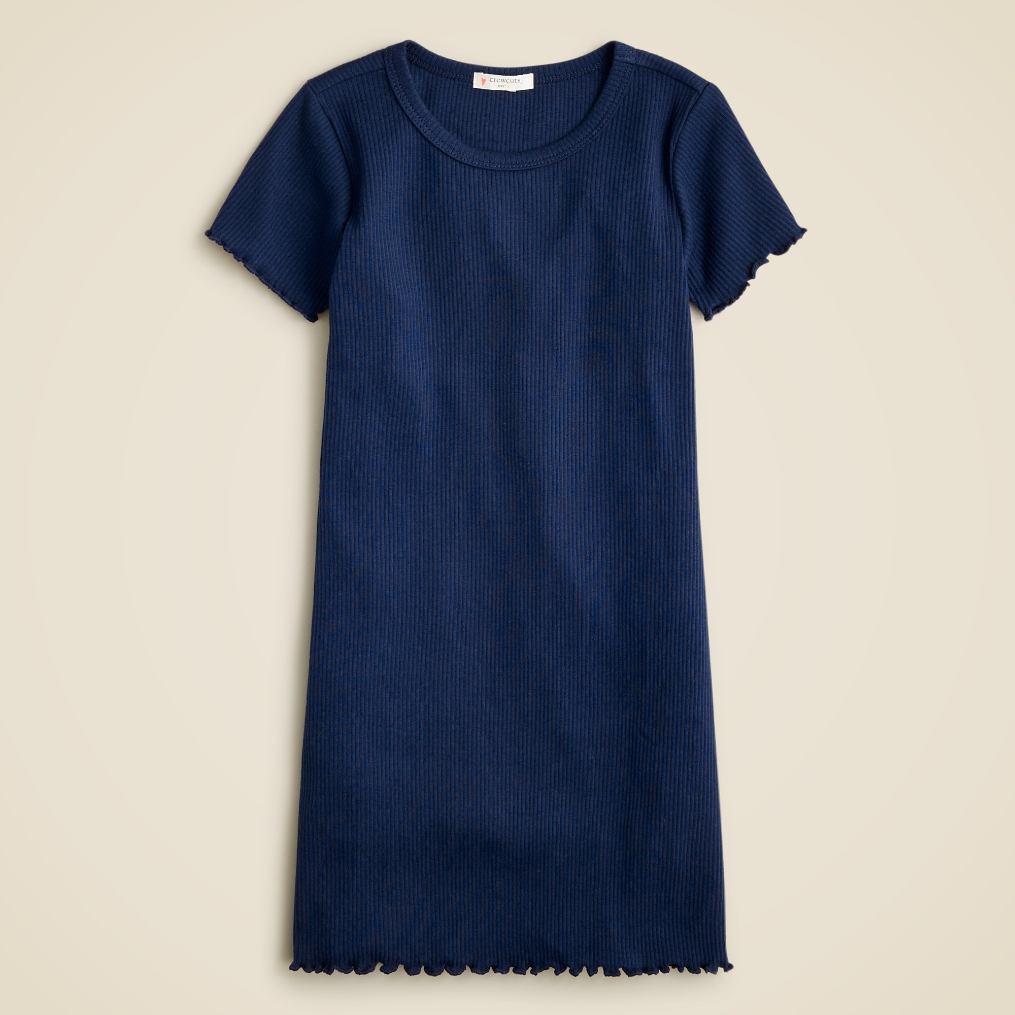  Girls' vintage rib T-shirt dress