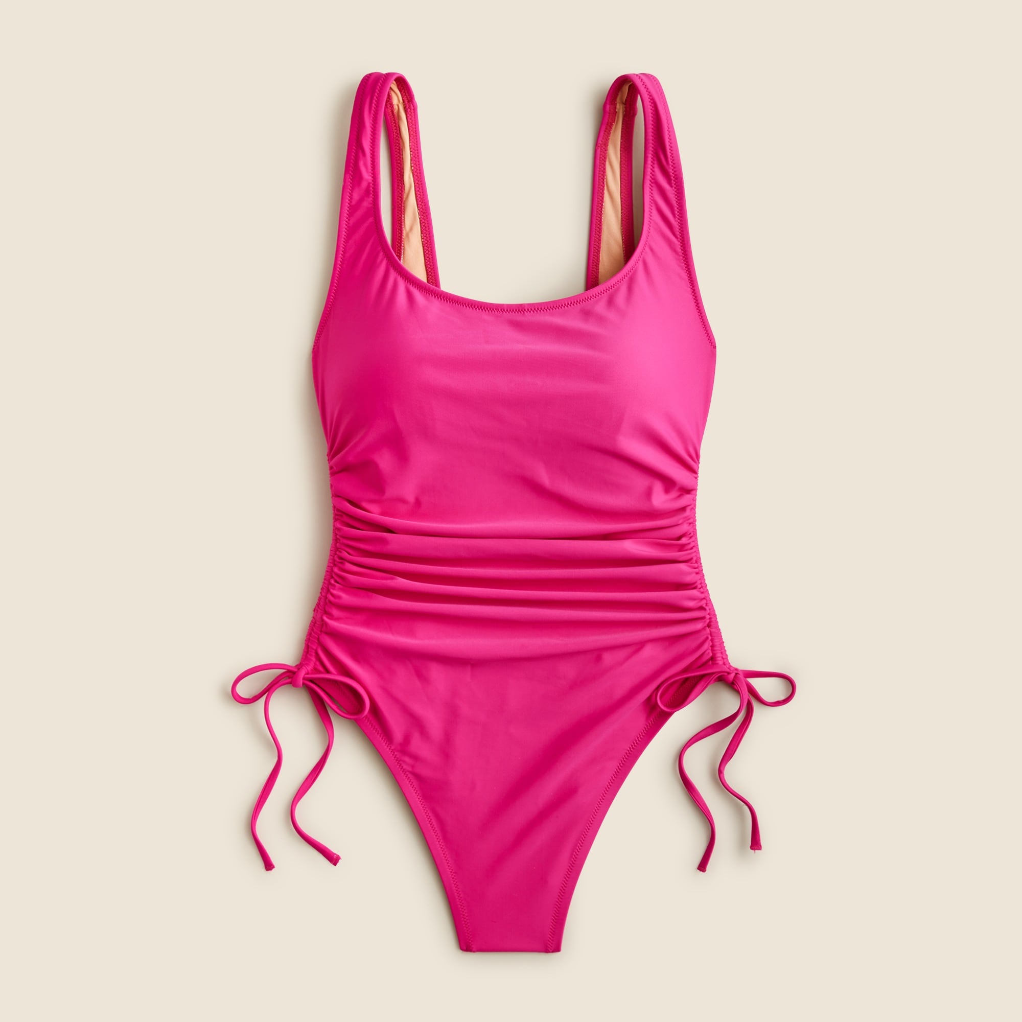  Ruched side-tie one-piece swimsuit