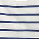 Cropped boatneck T-shirt in mariner cotton KARA STRIPE IVORY EVENI