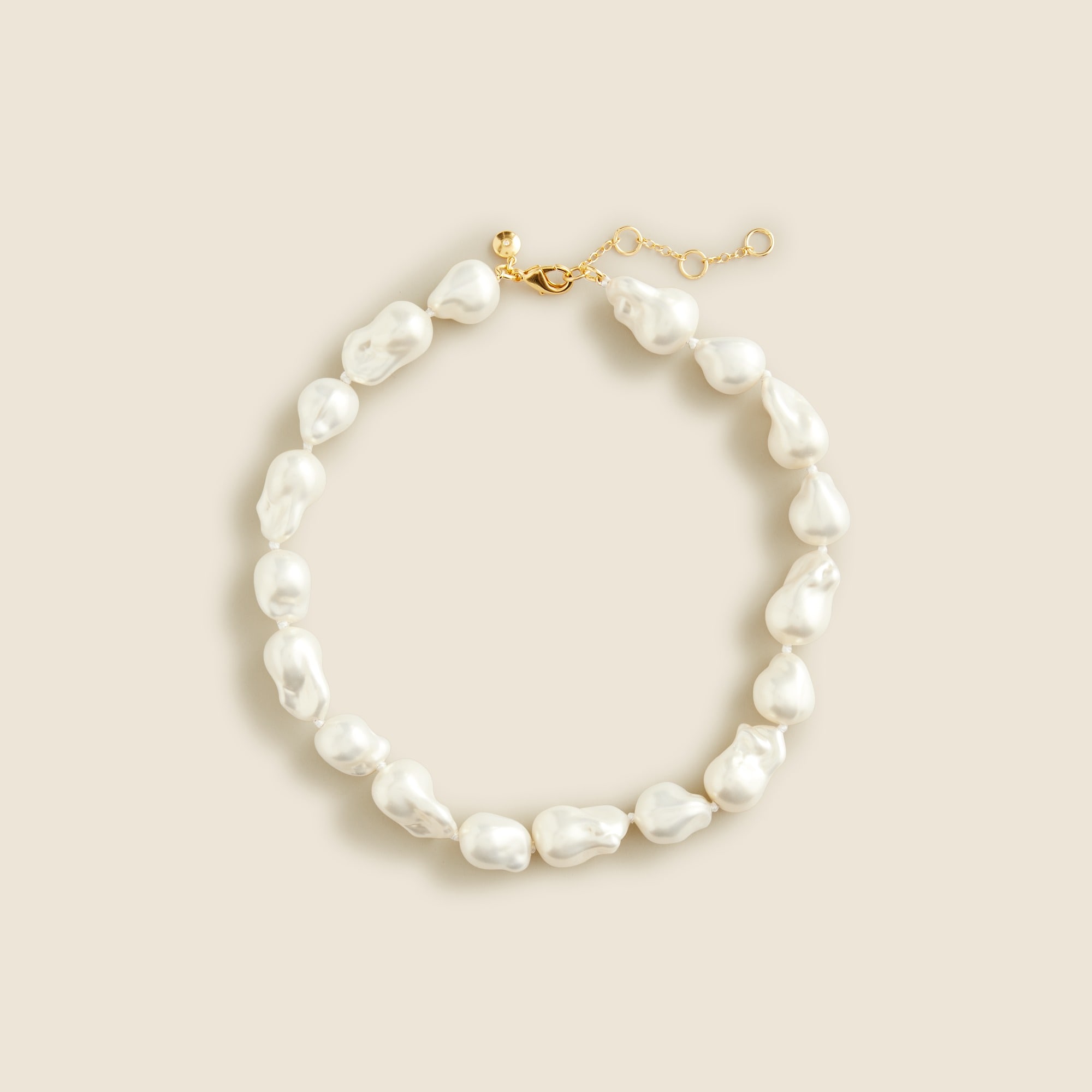 womens Baroque pearl necklace