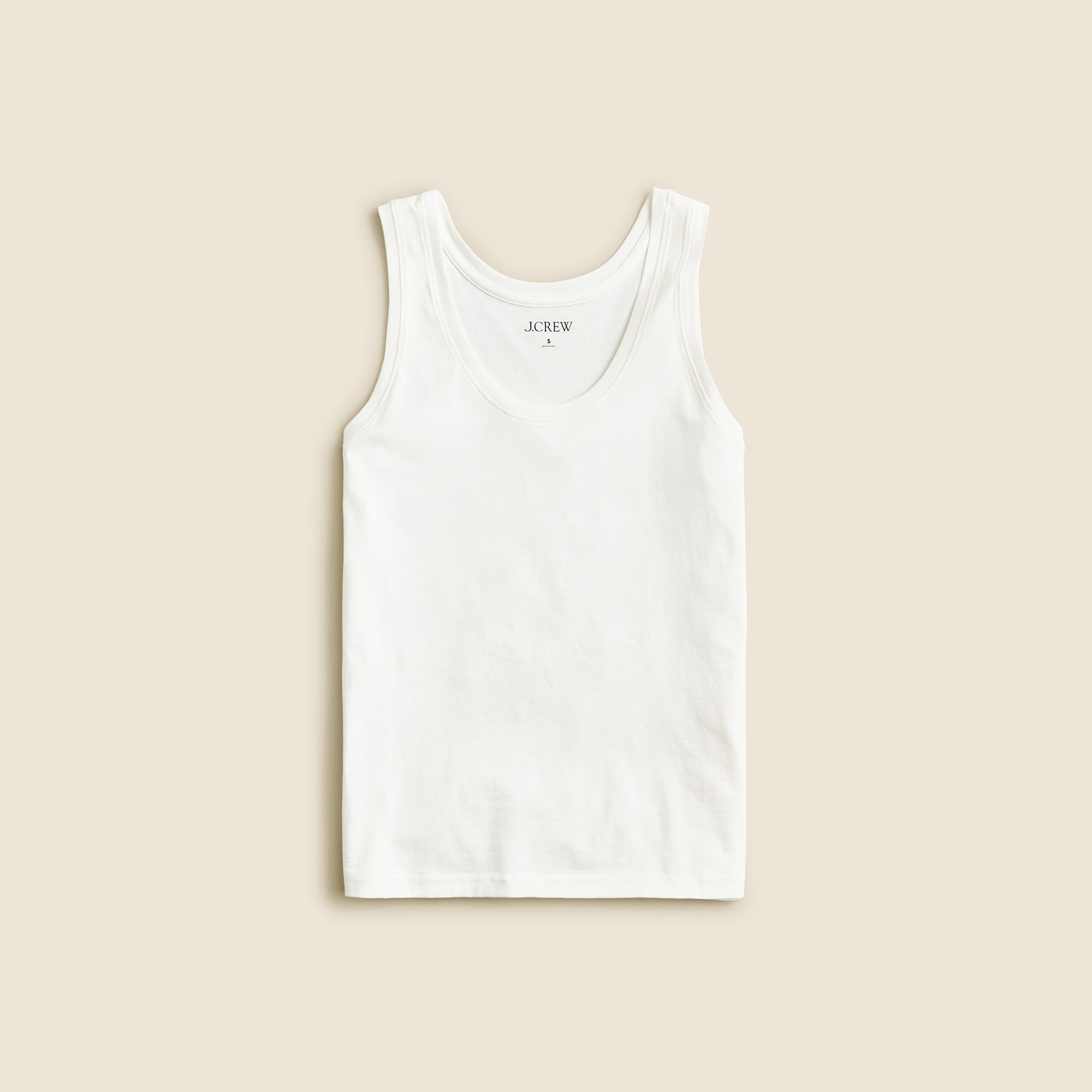  Pima cotton scoopneck tank top