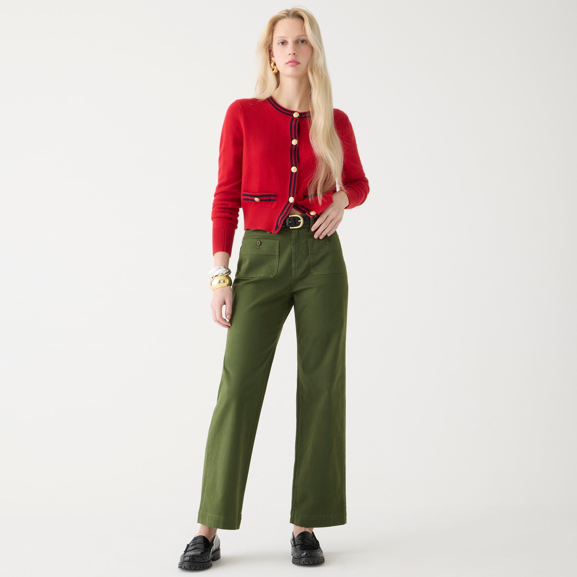 womens Sailor slim wide-leg chino pant