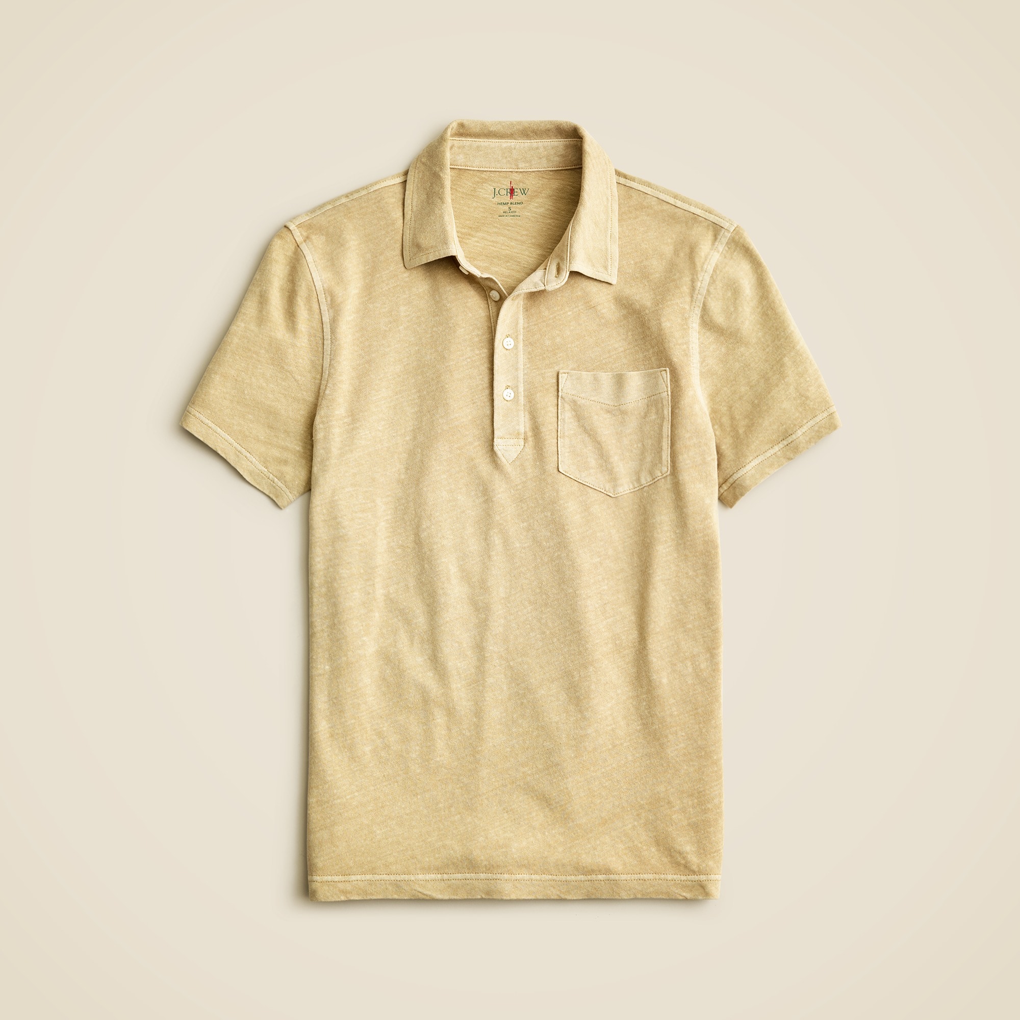  Hemp-organic cotton blend polo shirt