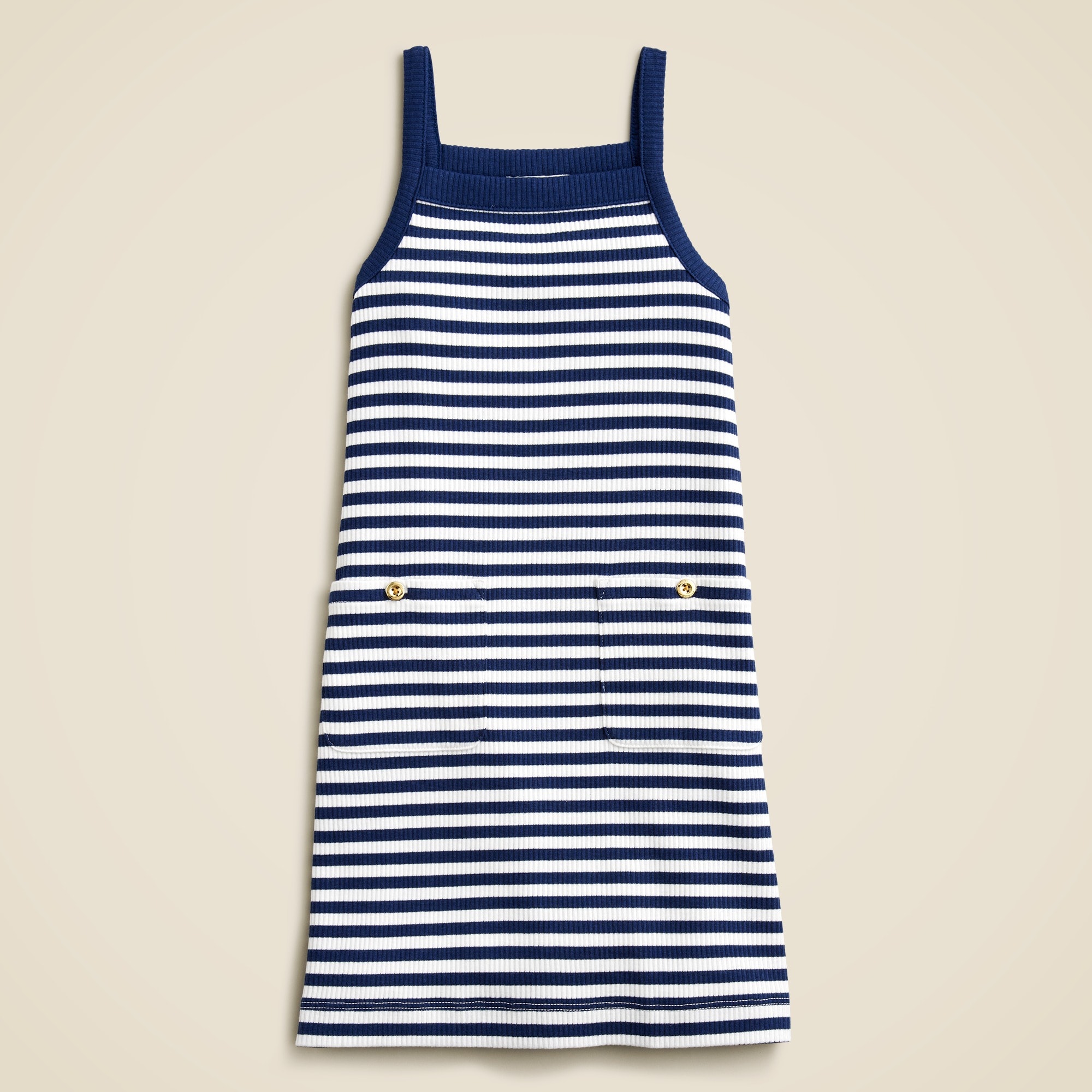  Girls' vintage rib tank top dress