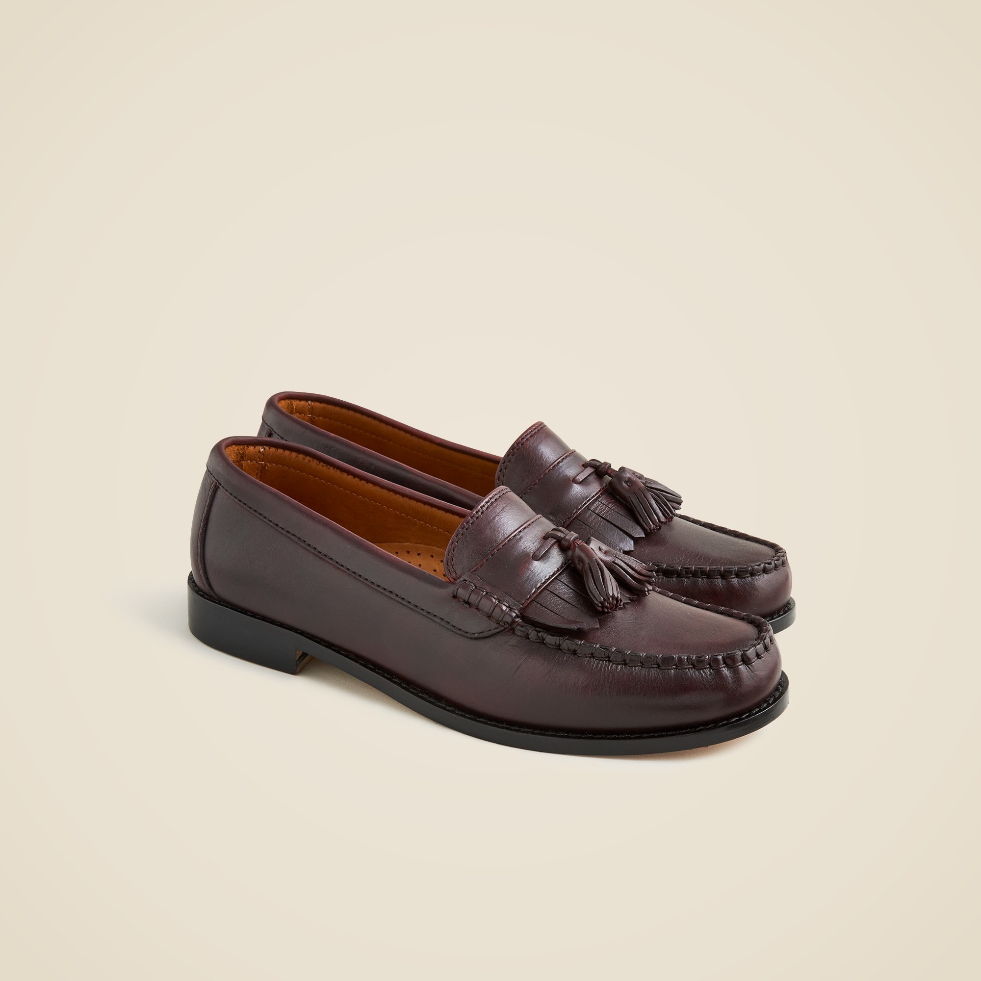 mens Camden kiltie tassel loafers in English leather