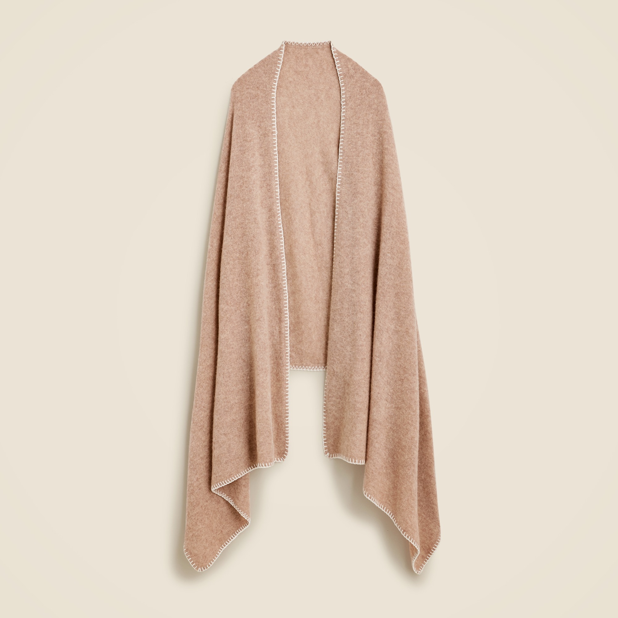 womens Cashmere whipstitch oversized wrap scarf