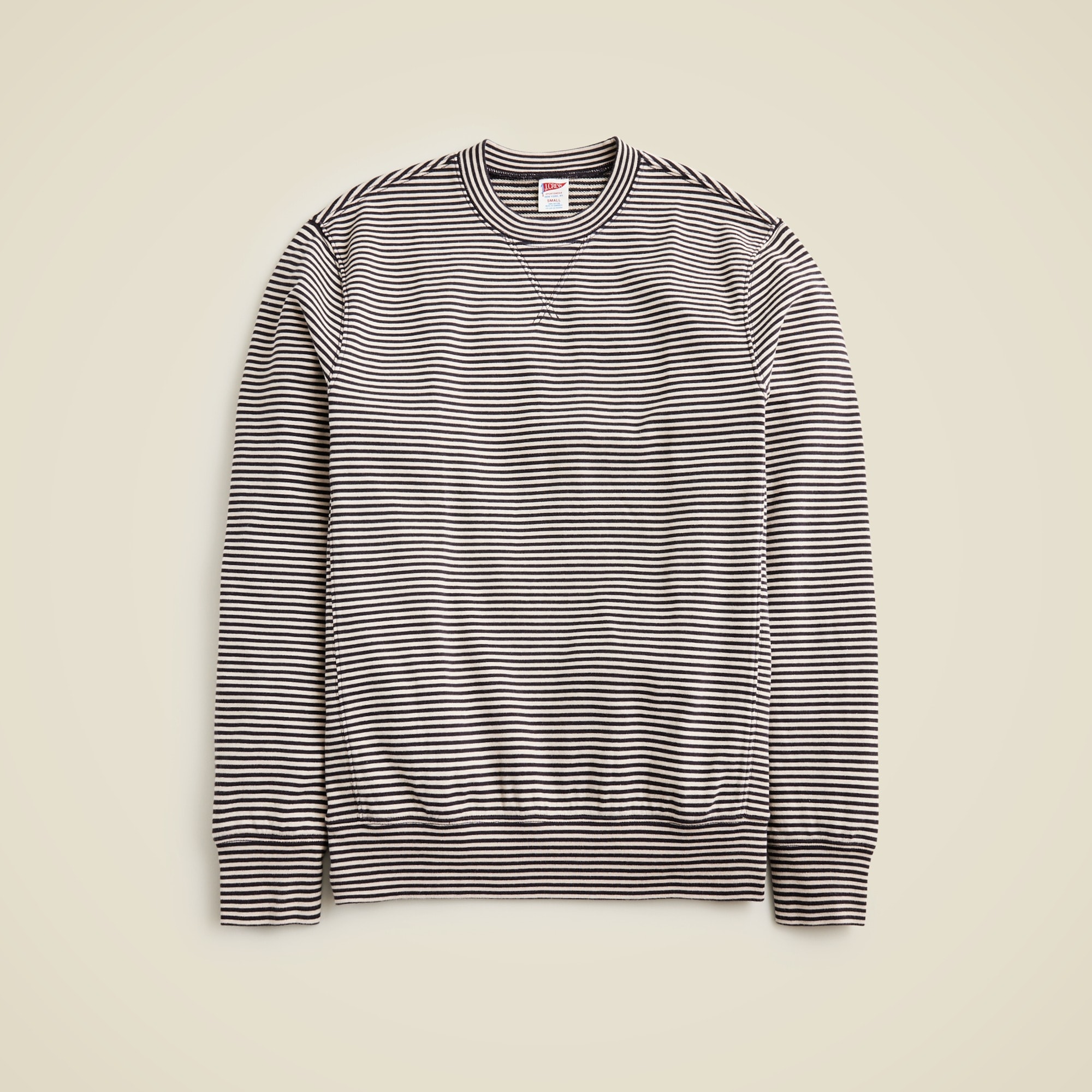  Lightweight french terry sweatshirt in stripe