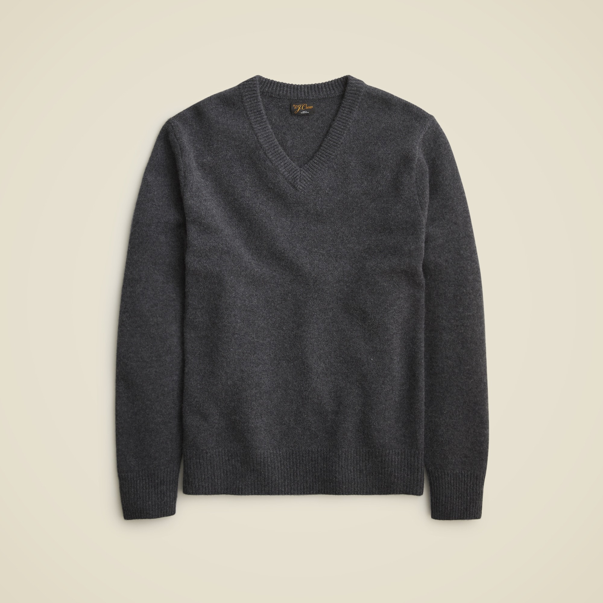 mens Relaxed midweight cashmere V-neck sweater