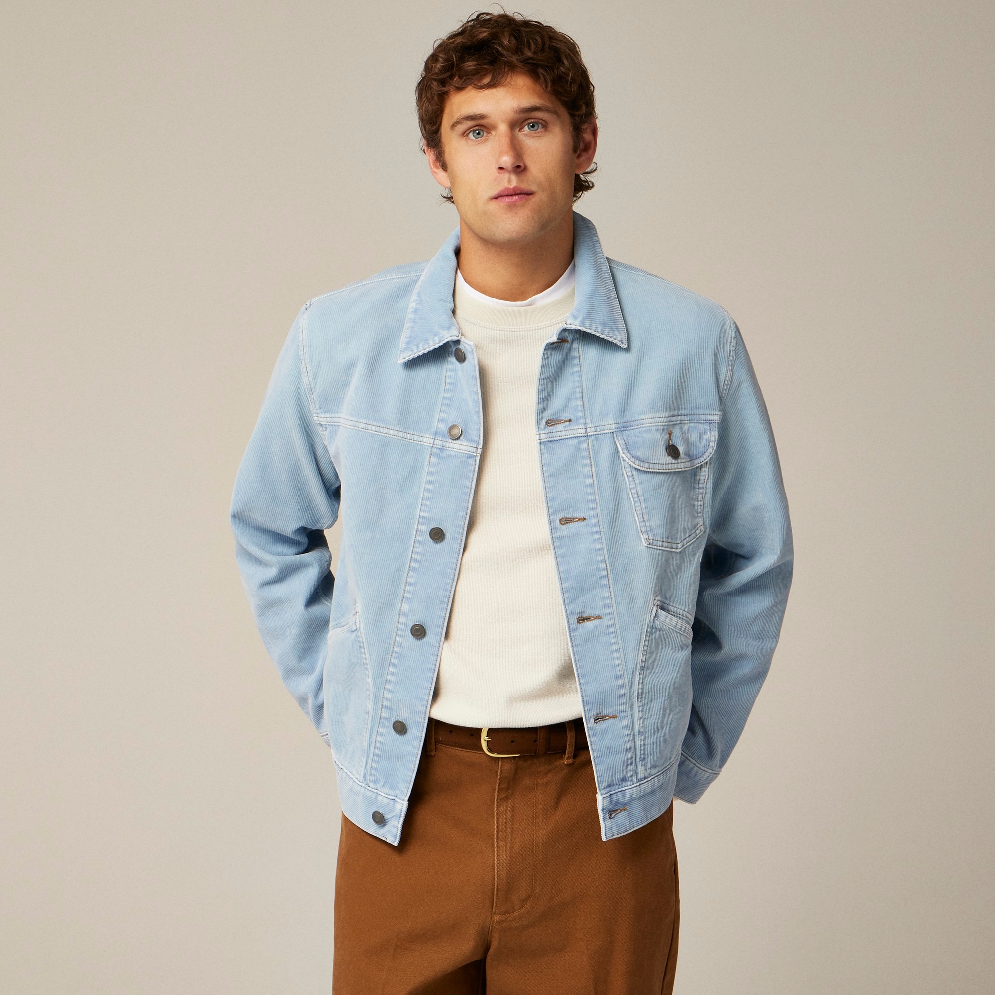 mens Trucker jacket in 11-wale corduory