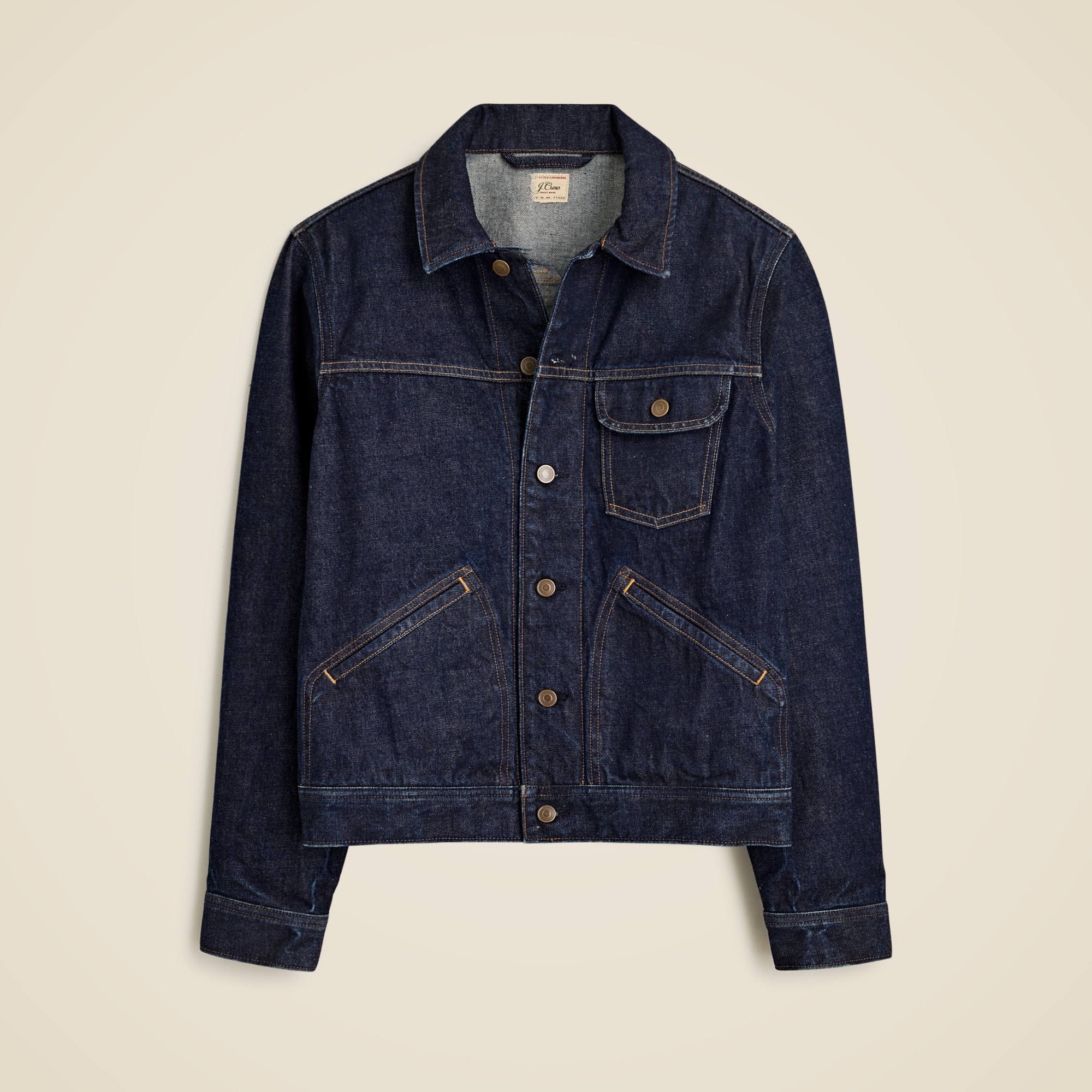 mens Trucker jacket in selvedge Japanese denim