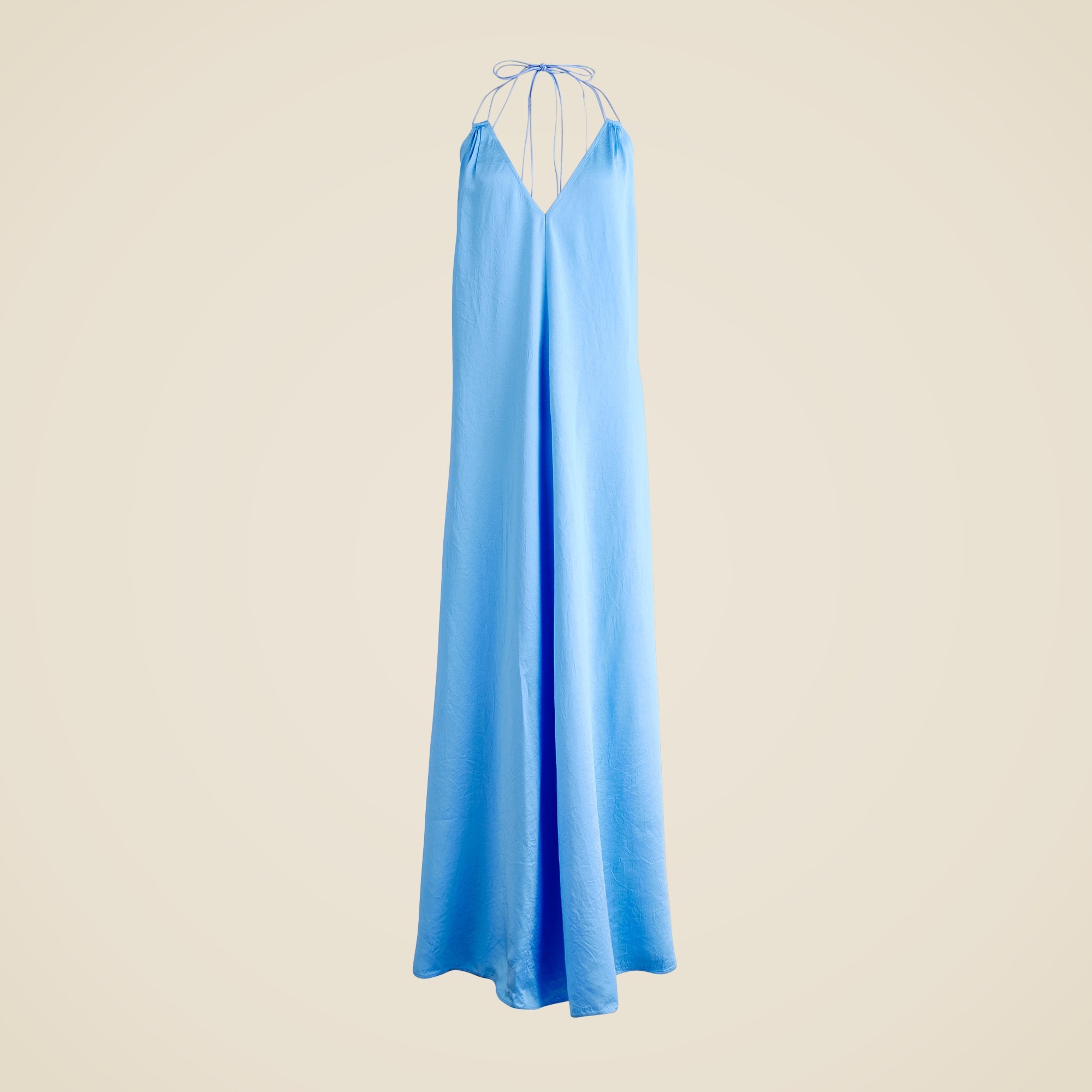 womens Anna October&copy; X J.Crew halter slip dress in textured satin