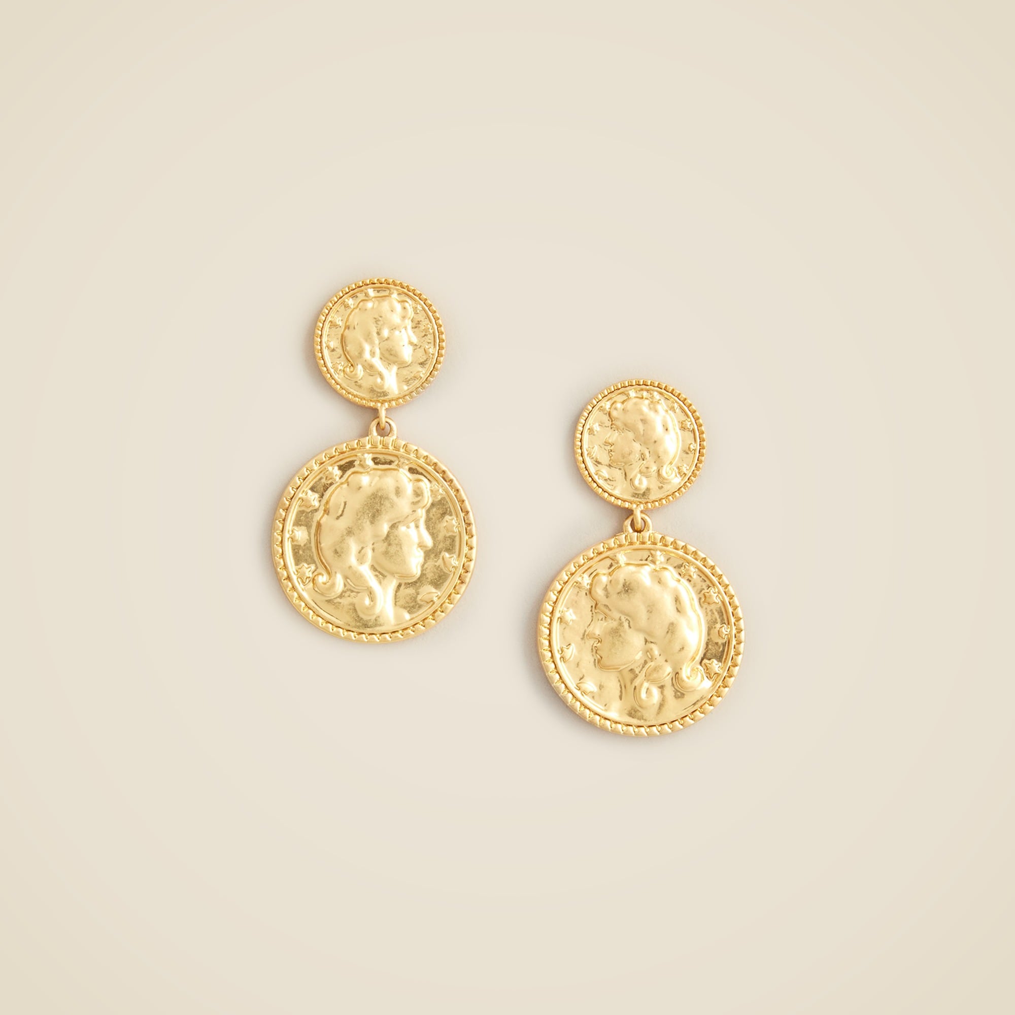 womens Coin drop earrings