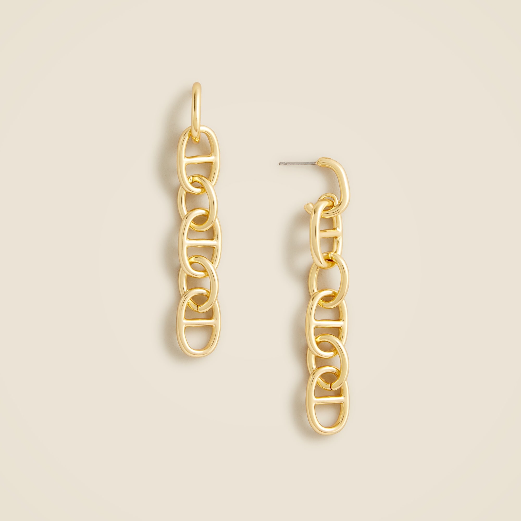 womens Signature gold-link earrings