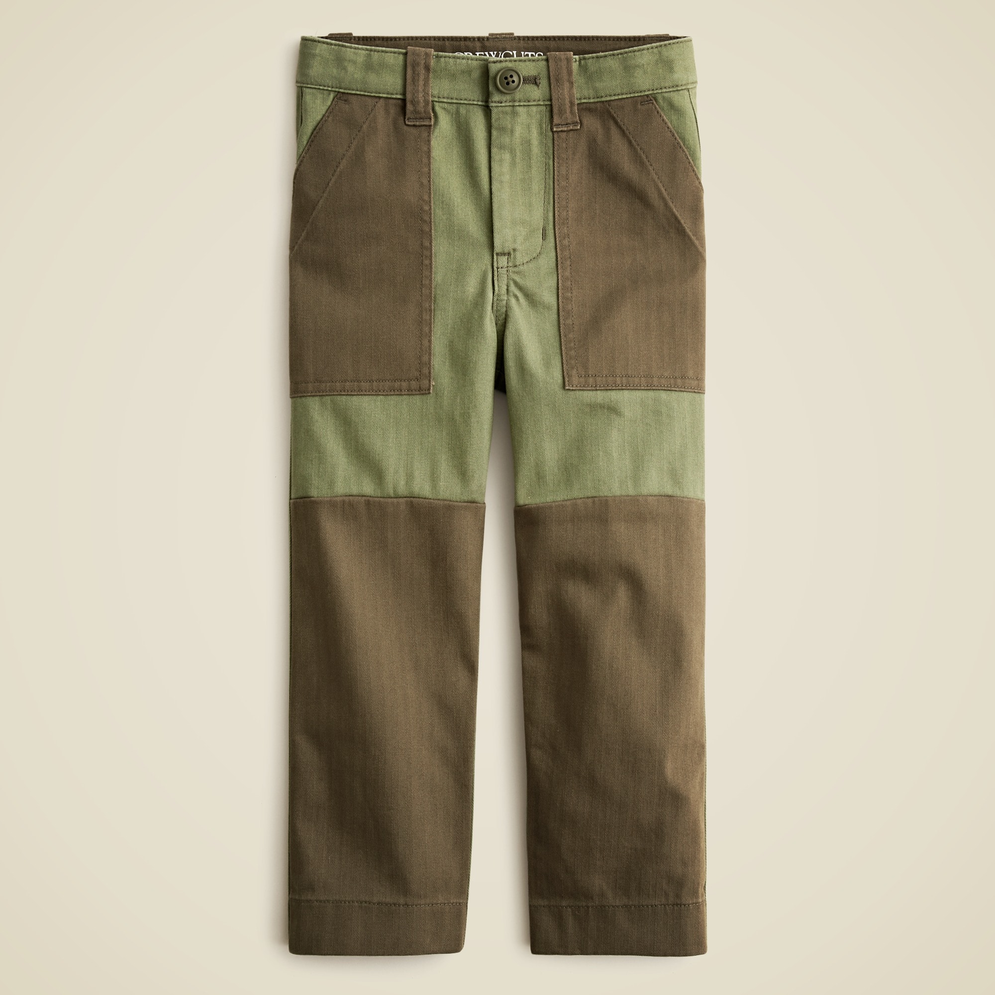  Kids' patch-pocket pant in stretch herringbone