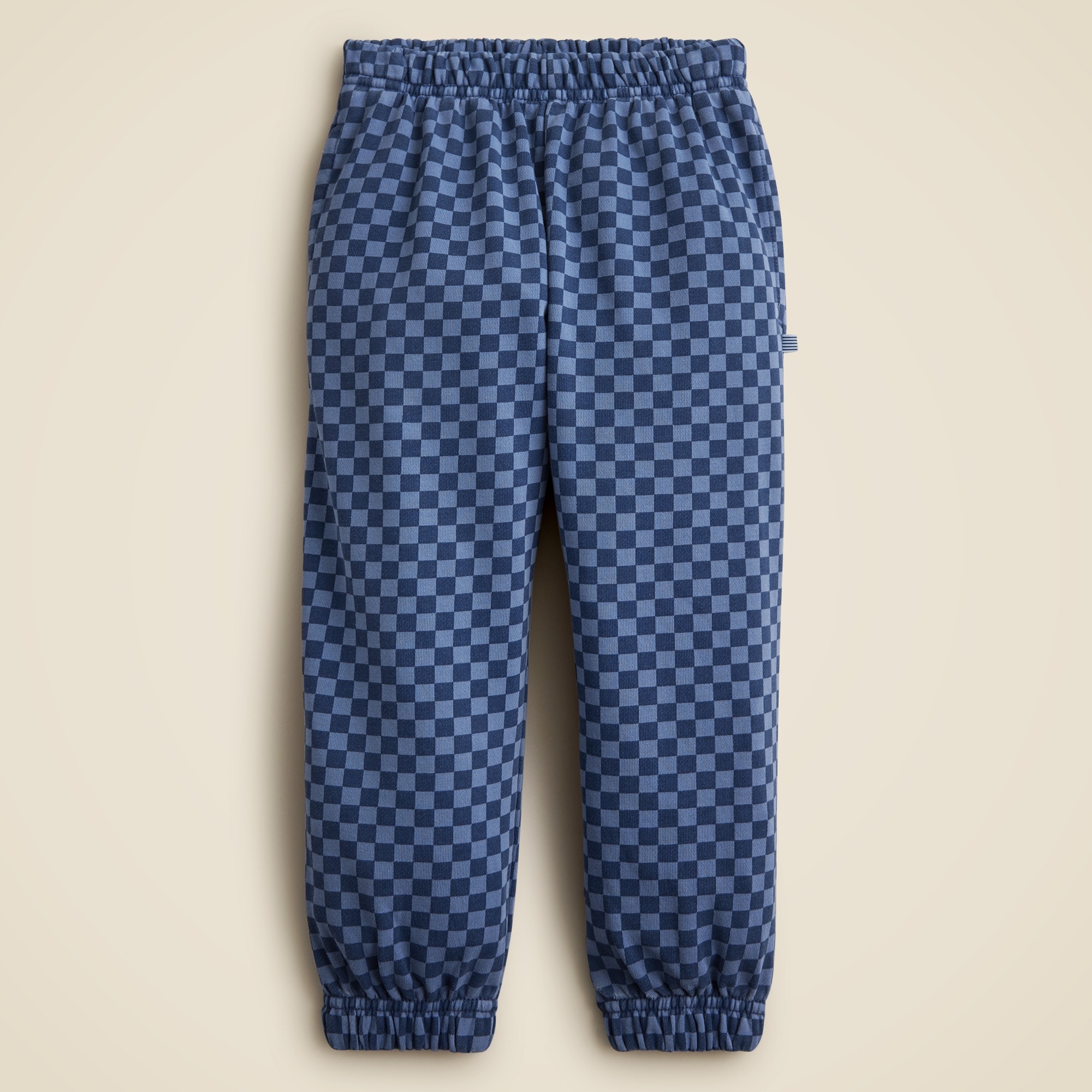 boys KID by Crewcuts garment-dyed sweatpant in checkerboard print