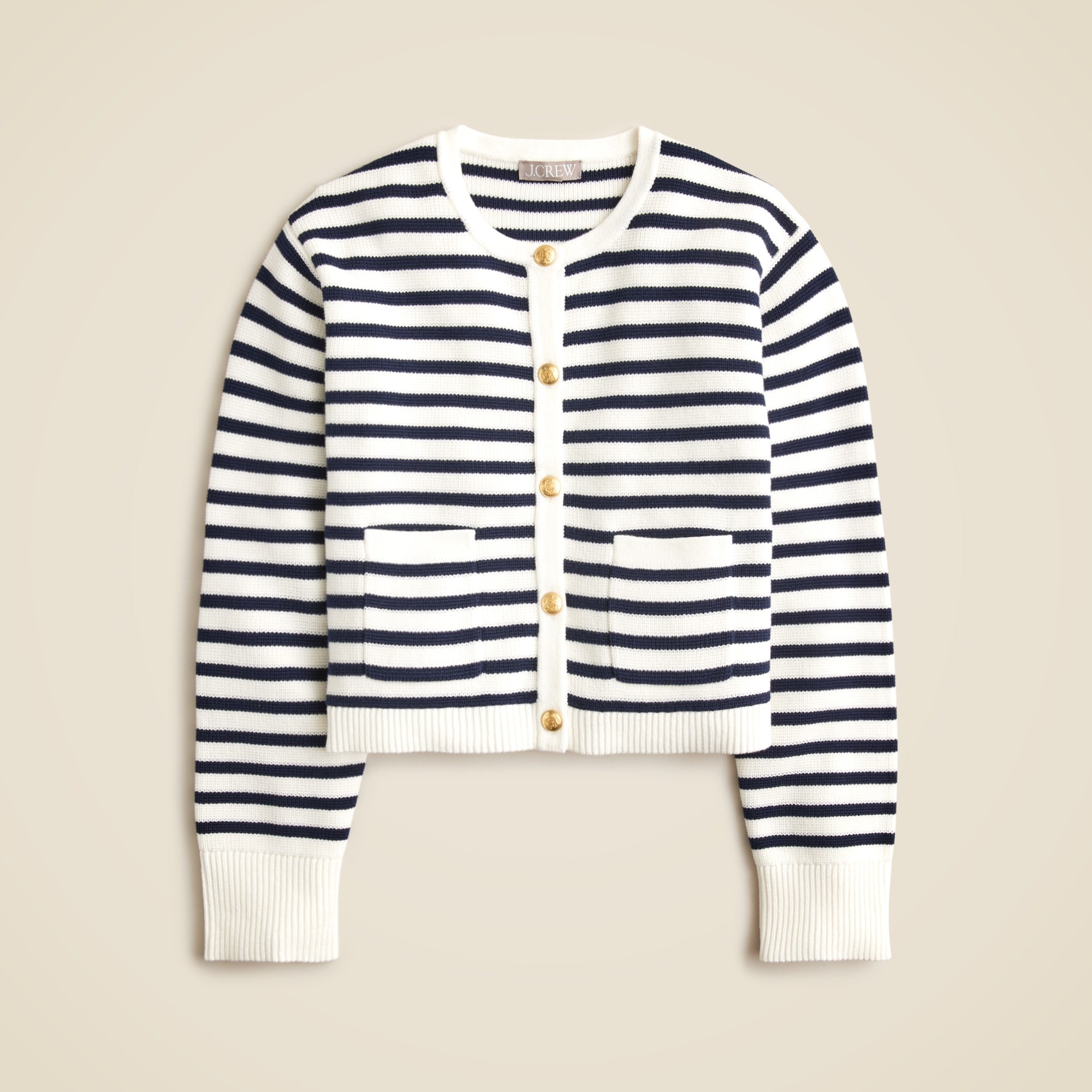 womens New relaxed Emilie sweater lady jacket in stripe