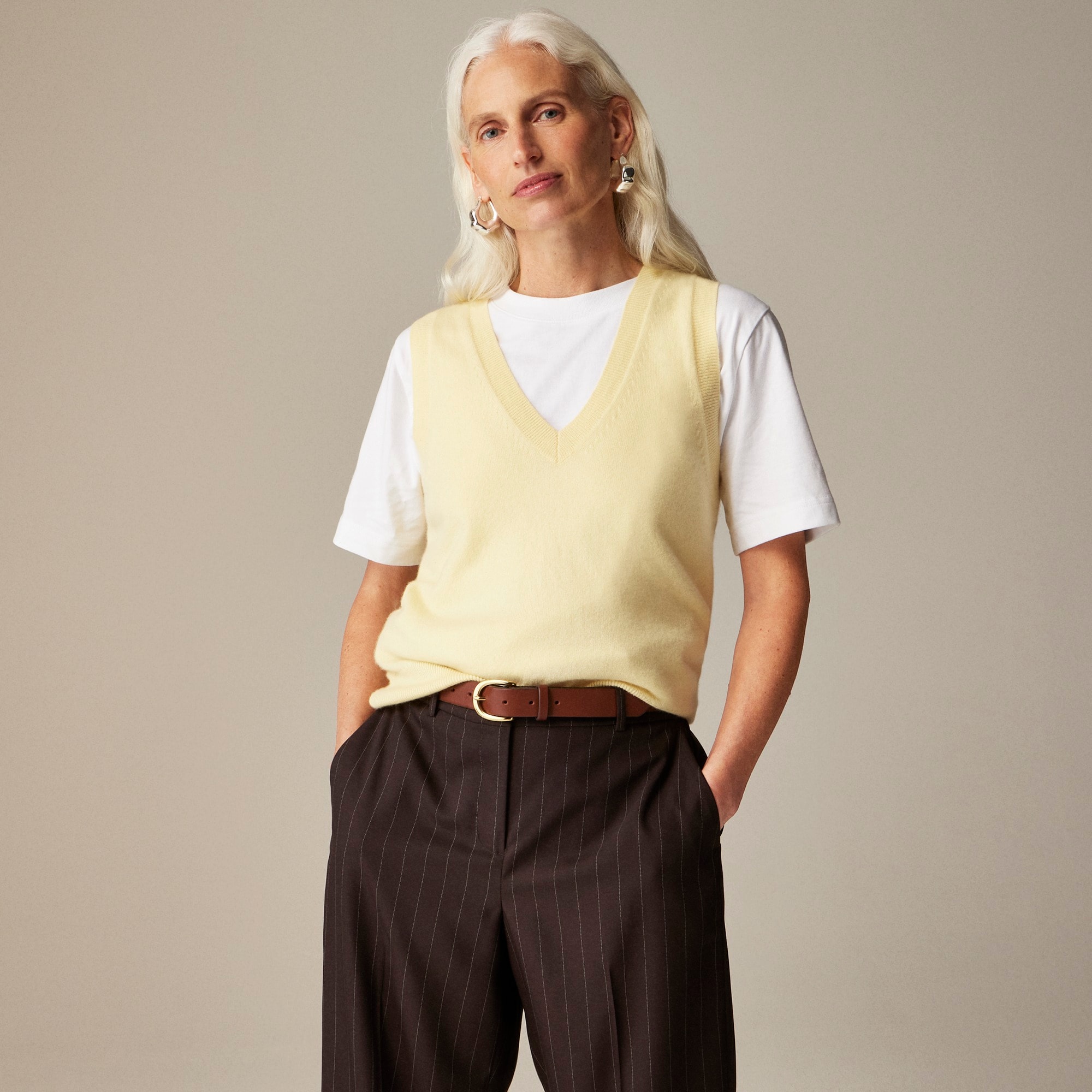 womens Cashmere V-neck sweater-vest